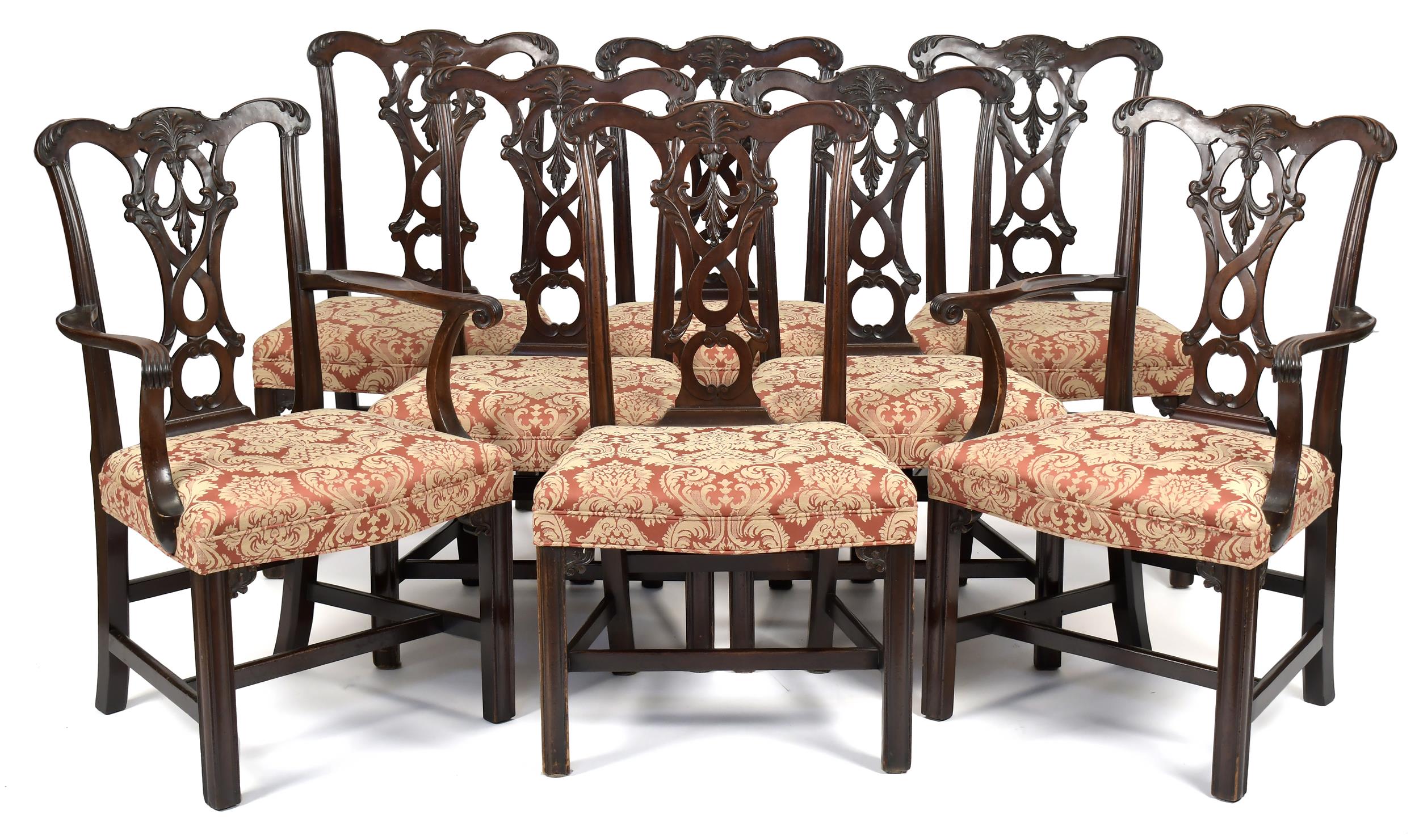 19TH C CHIPPENDALE STYLE DINING 3aa910
