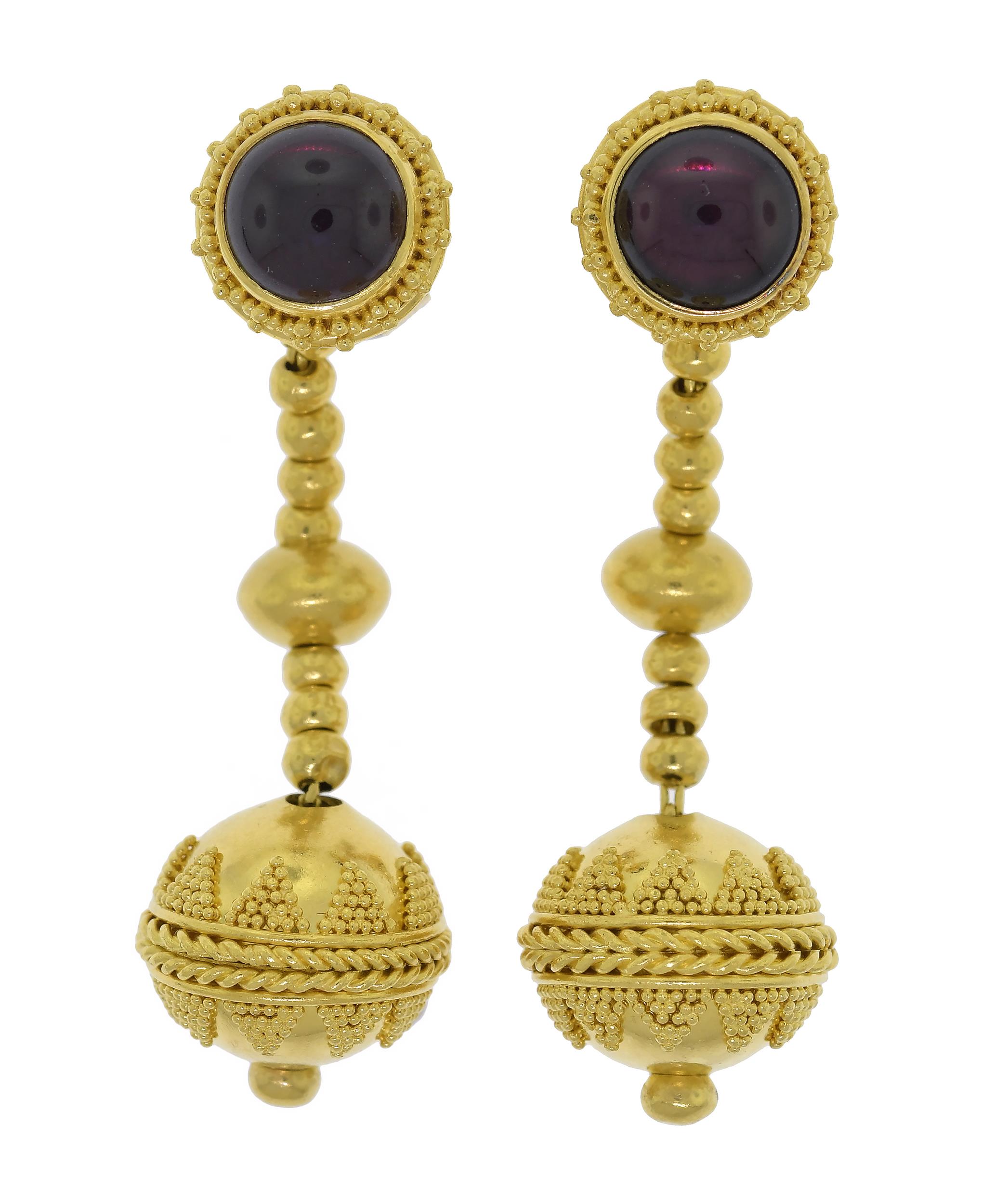 22K GOLD ETRUSCAN STYLE BEADED
