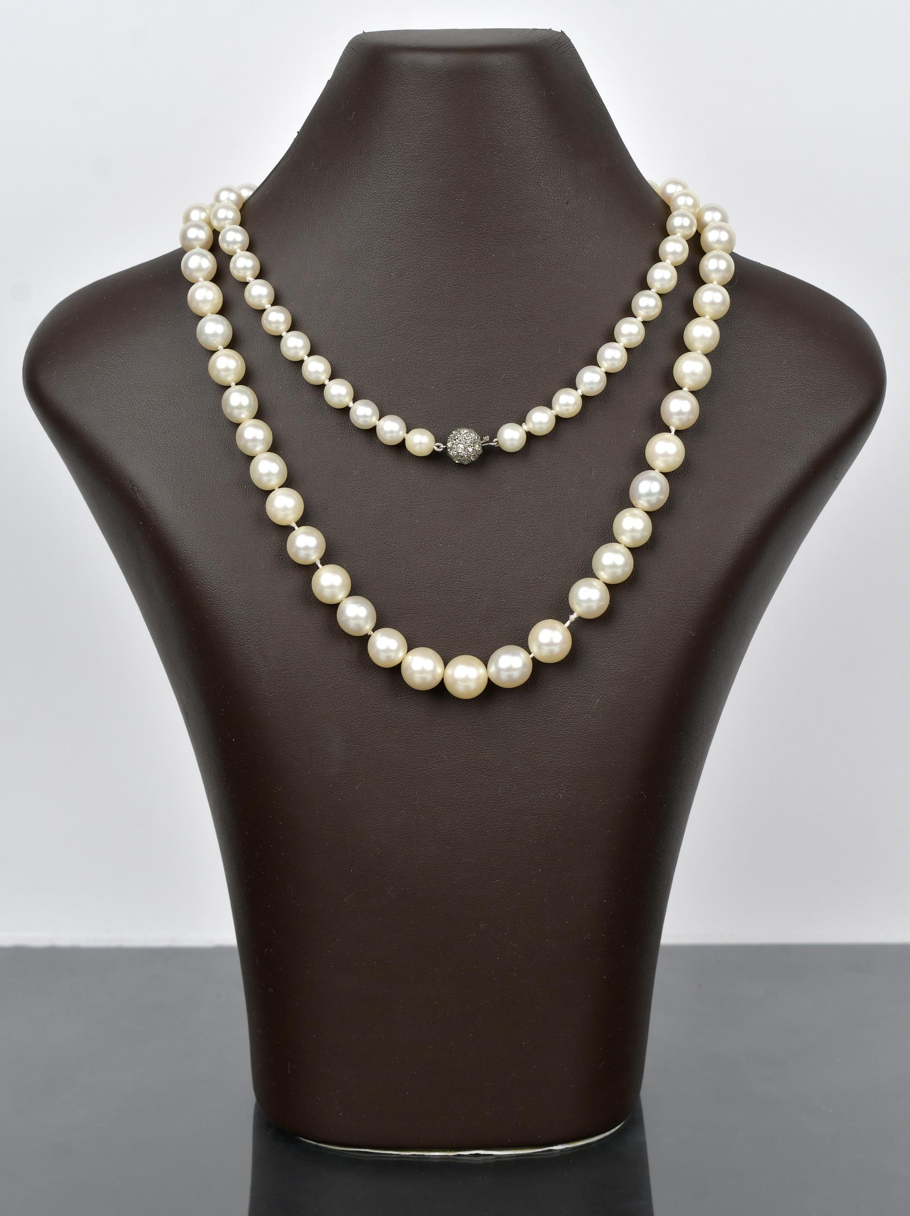 30 CULTURED PEARL STRAND WITH 3aa919
