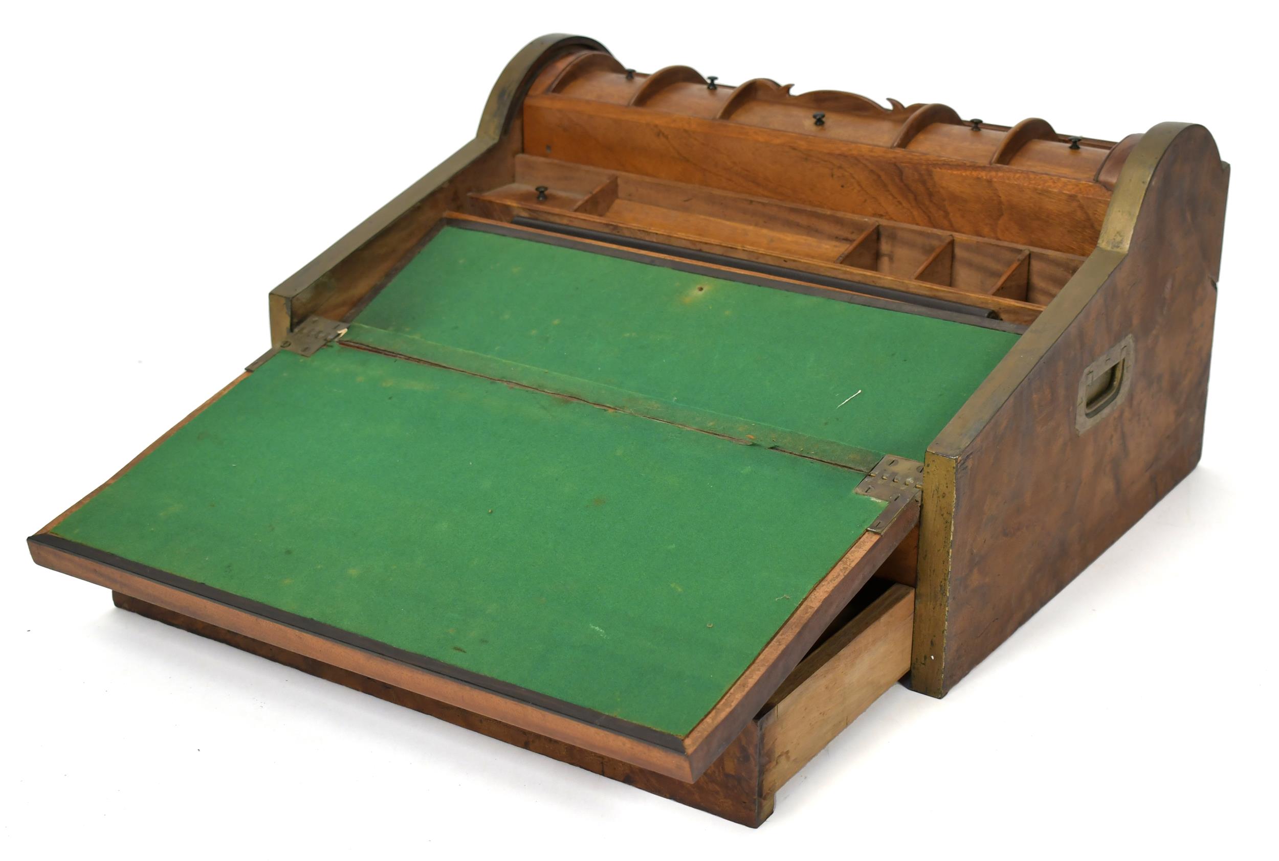 19TH C. ANGLO EXPORT TAMBOR LAP DESK.