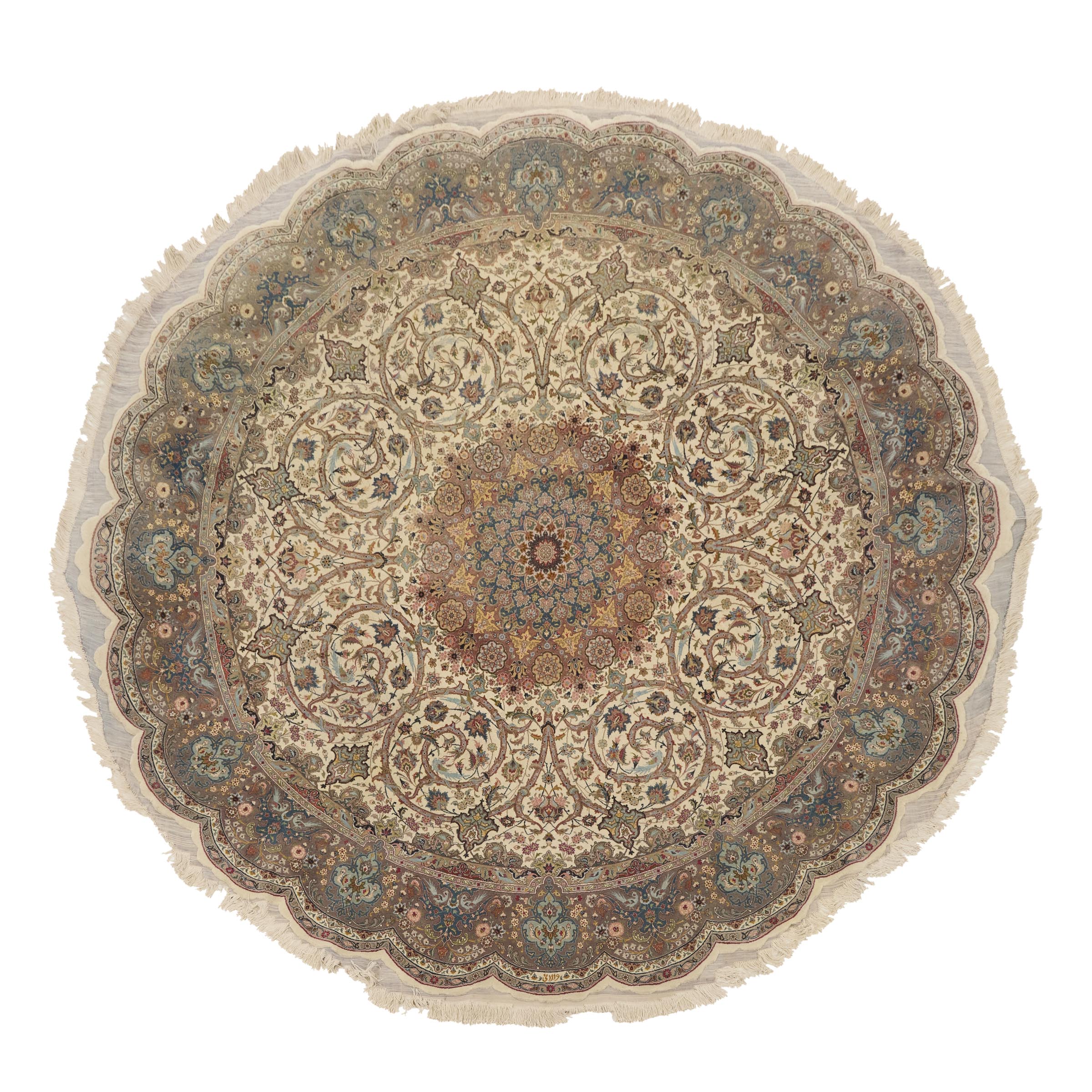 Fine Tabriz Part Silk Circular 3aa9b1