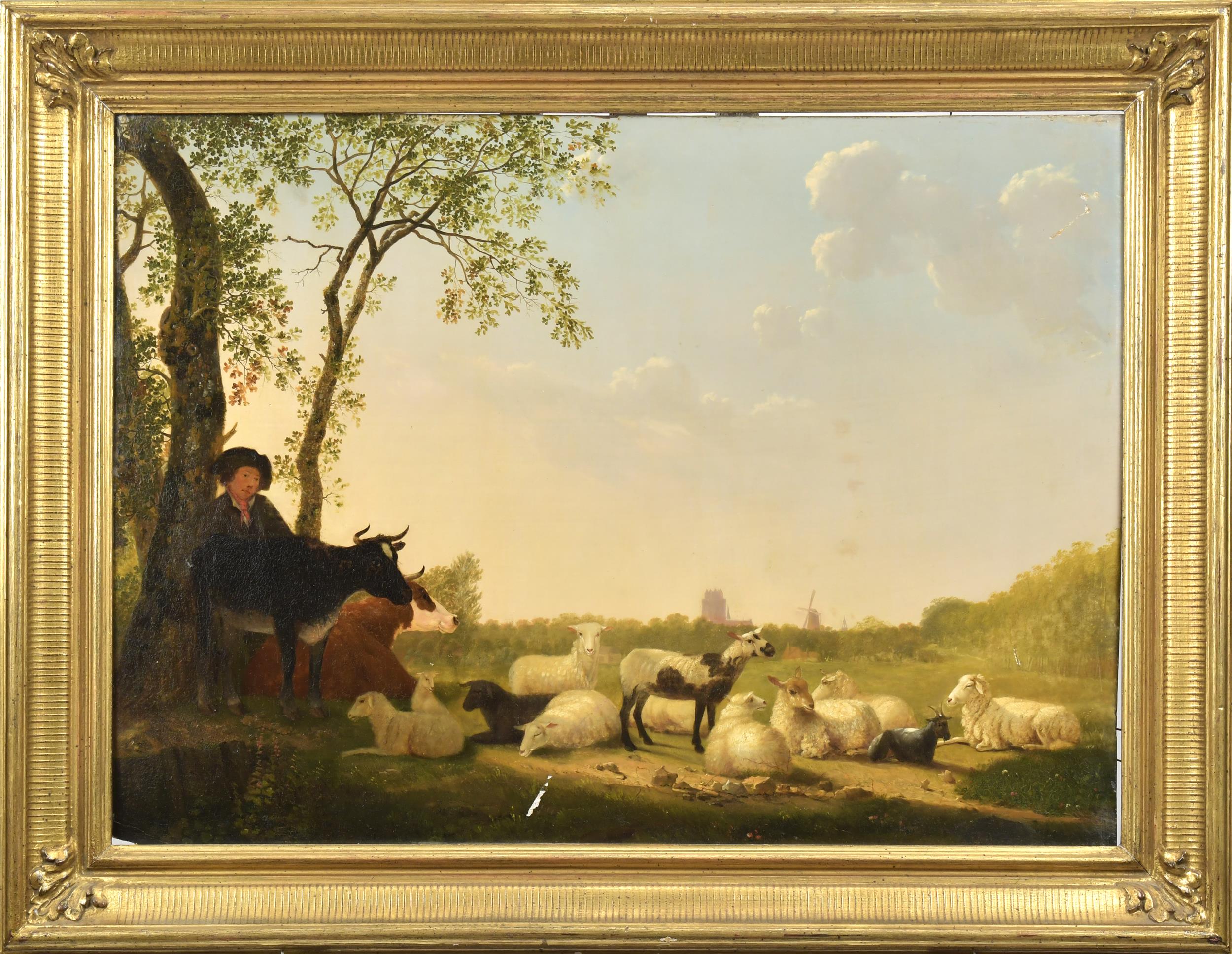 19TH C EUROPEAN OIL ON BOARD LANDSCAPE 3aa9cf