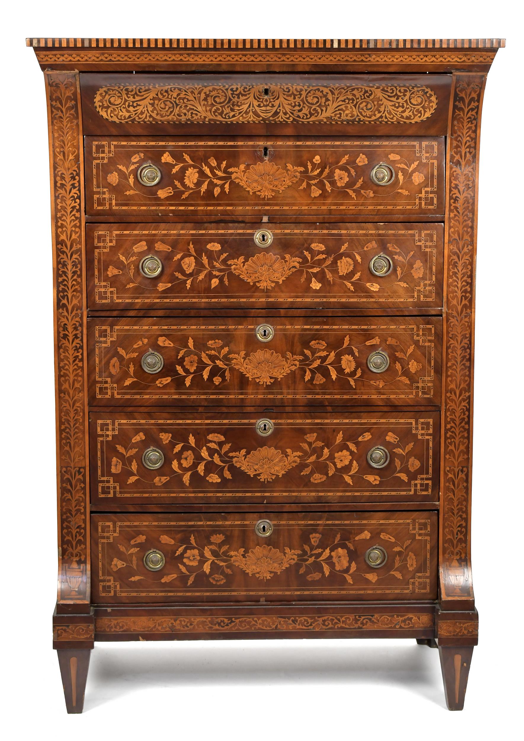 19TH C DUTCH MARQUETRY INLAID 3aa9c9