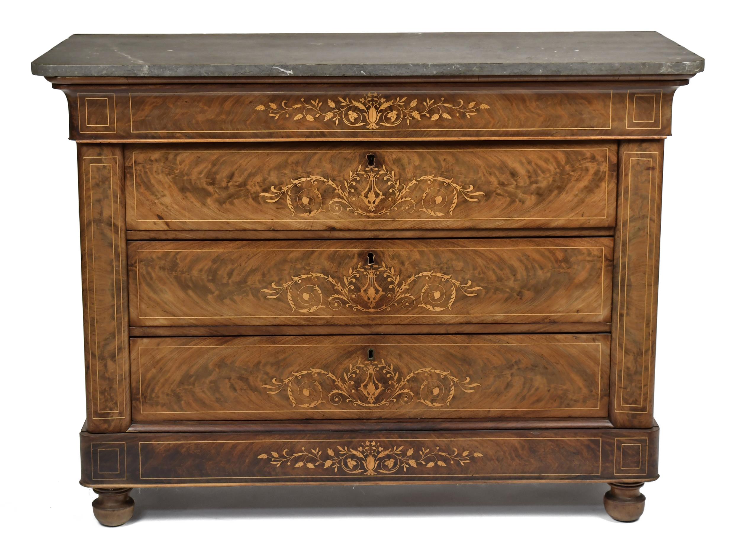 19TH C LOUIS PHILIPPE MARBLE TOP 3aa9db