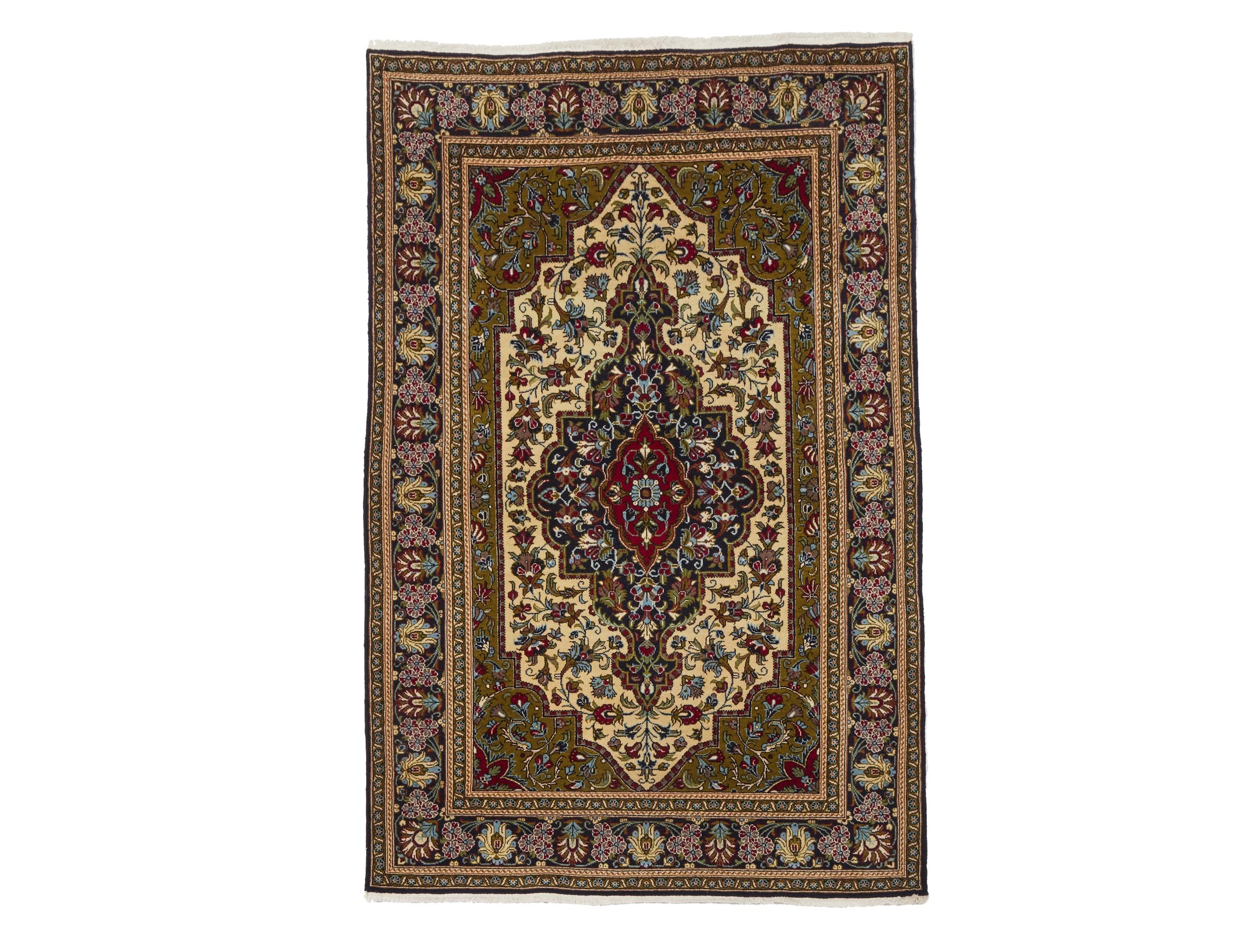 Qum Silk and Wool Rug, Persian,