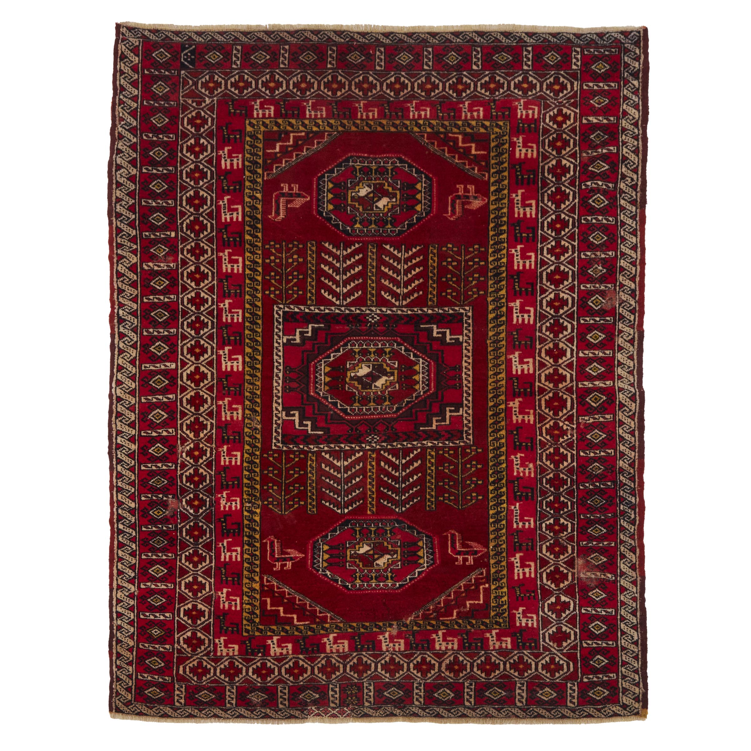 Turkoman Belouchi Rug c 1960  3aaa11