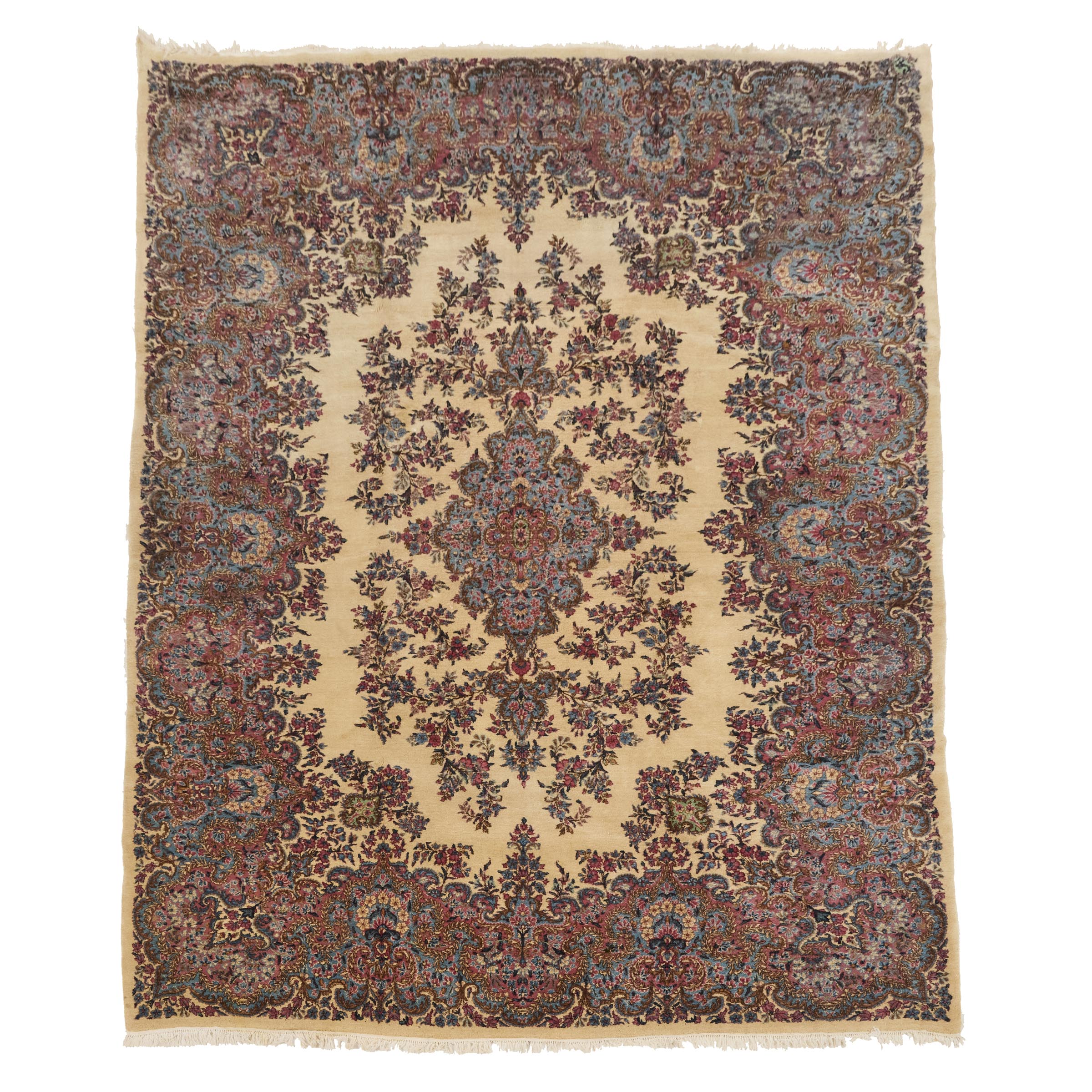 Kerman Carpet Persian c 1960 3aaa15
