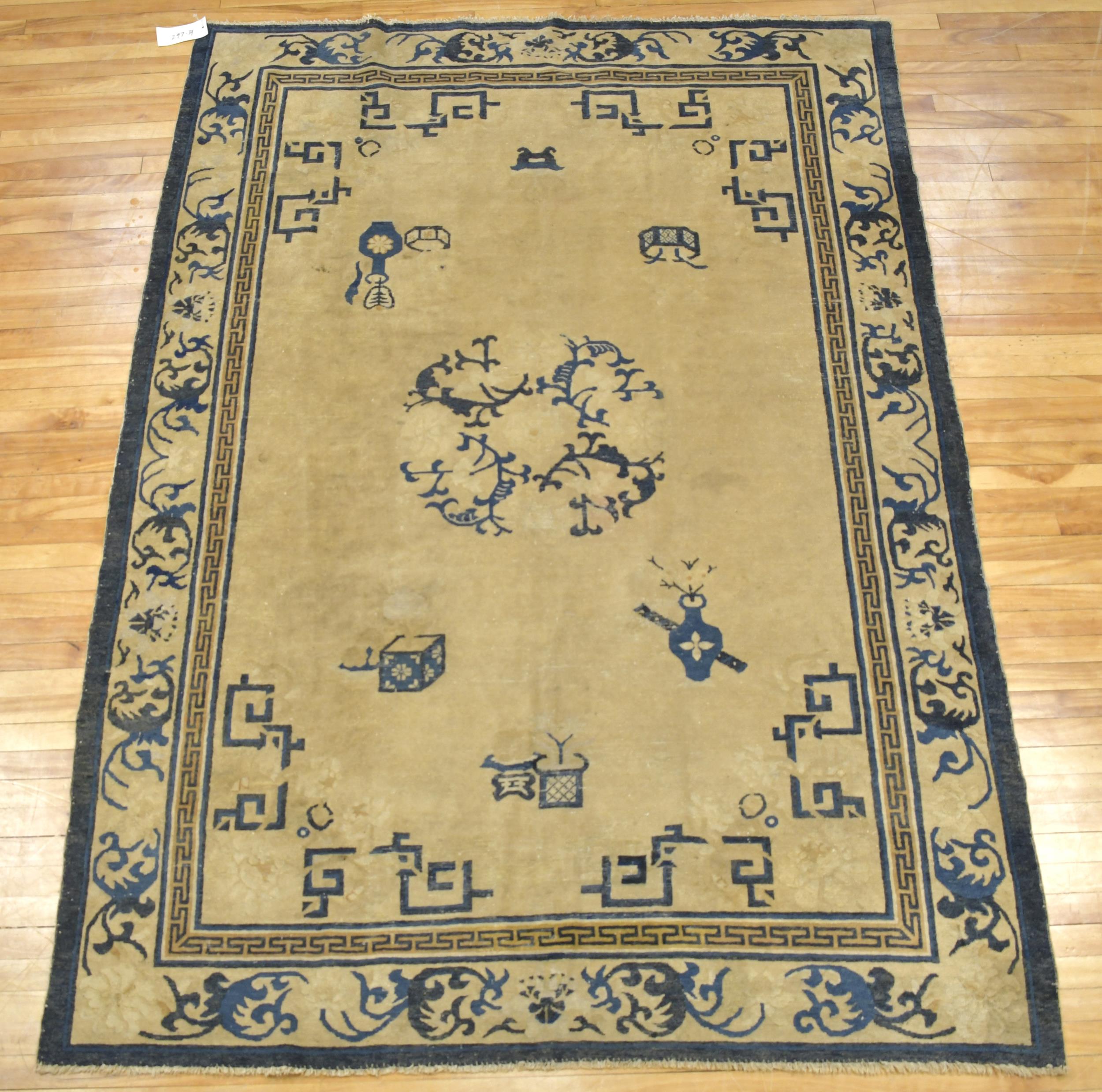 ANTIQUE CHINESE AREA RUG Antique 3aaa31