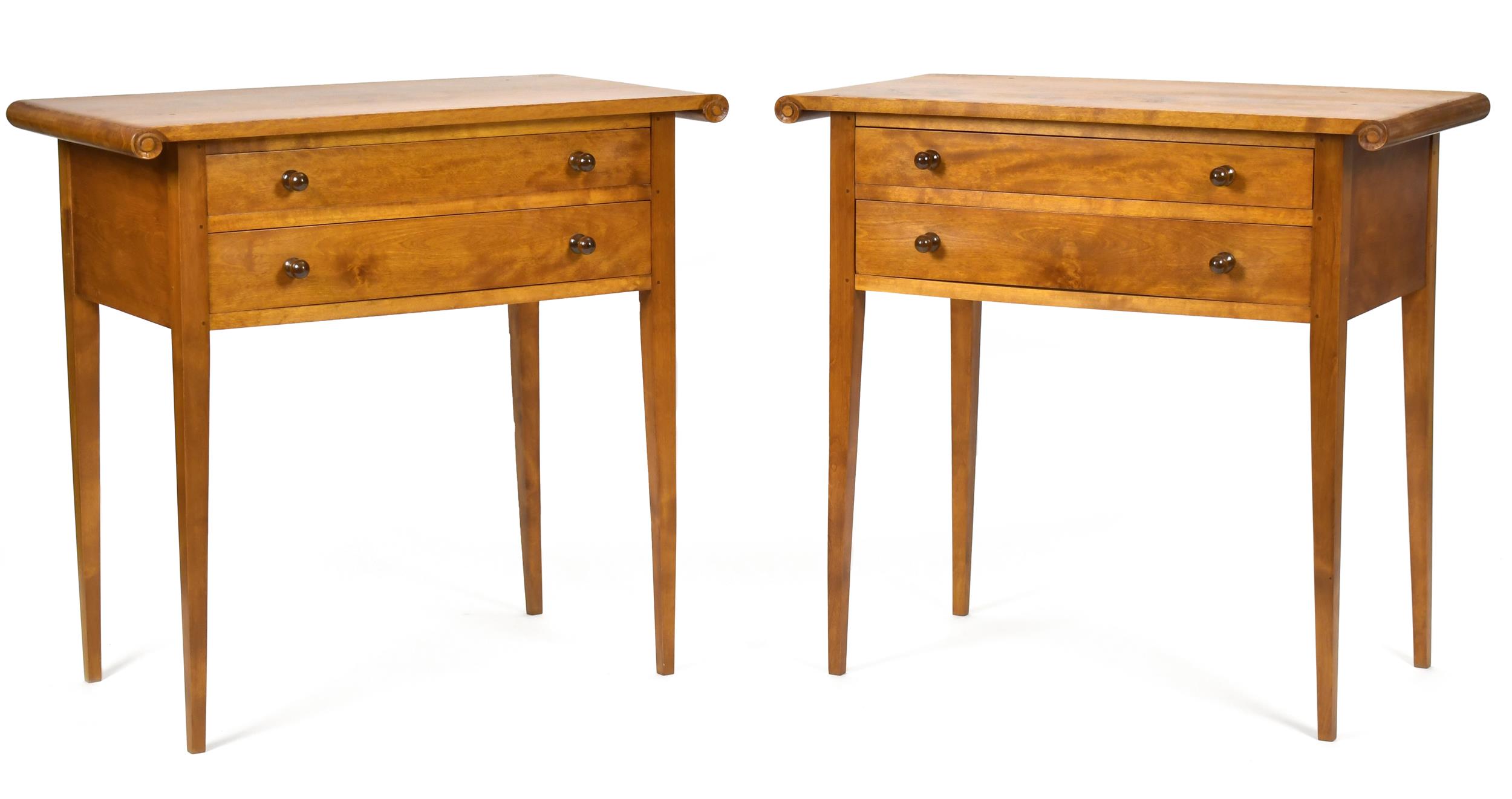 PAIR OF STEPHEN HUNECK SIGNED BIRCH