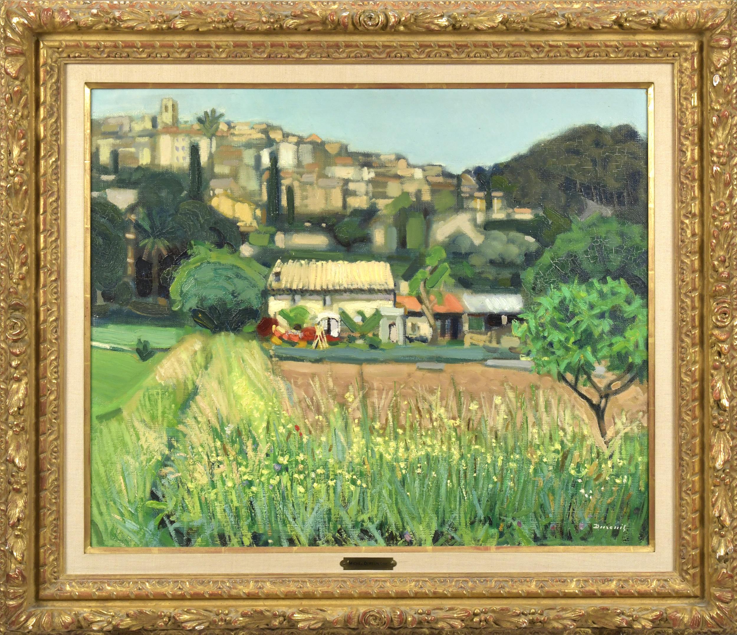 MICHEL DUREUIL OIL FRENCH VILLAGE 3aaa58