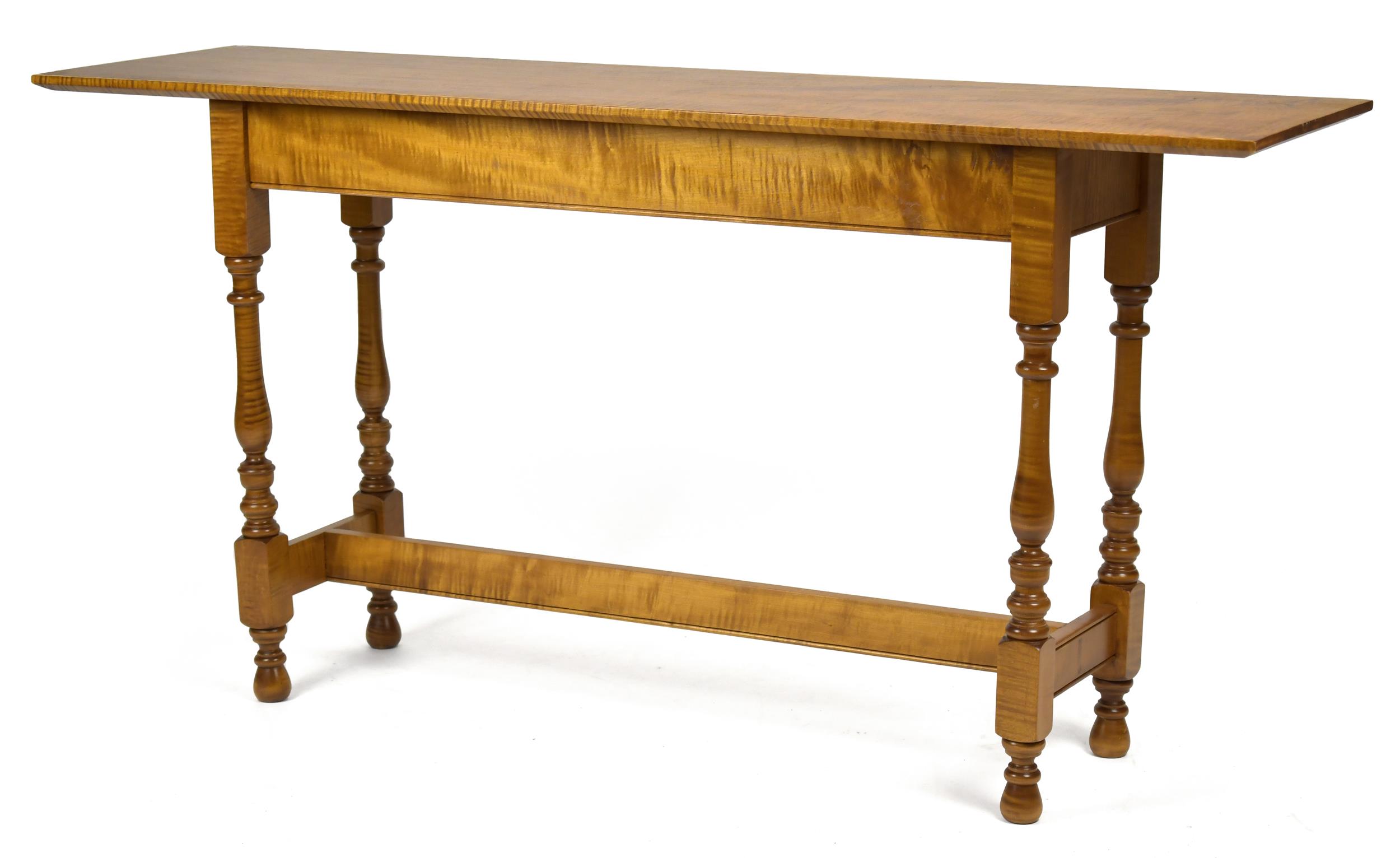 CONTEMPORARY TIGER MAPLE SOFA TABLE  3aaa61
