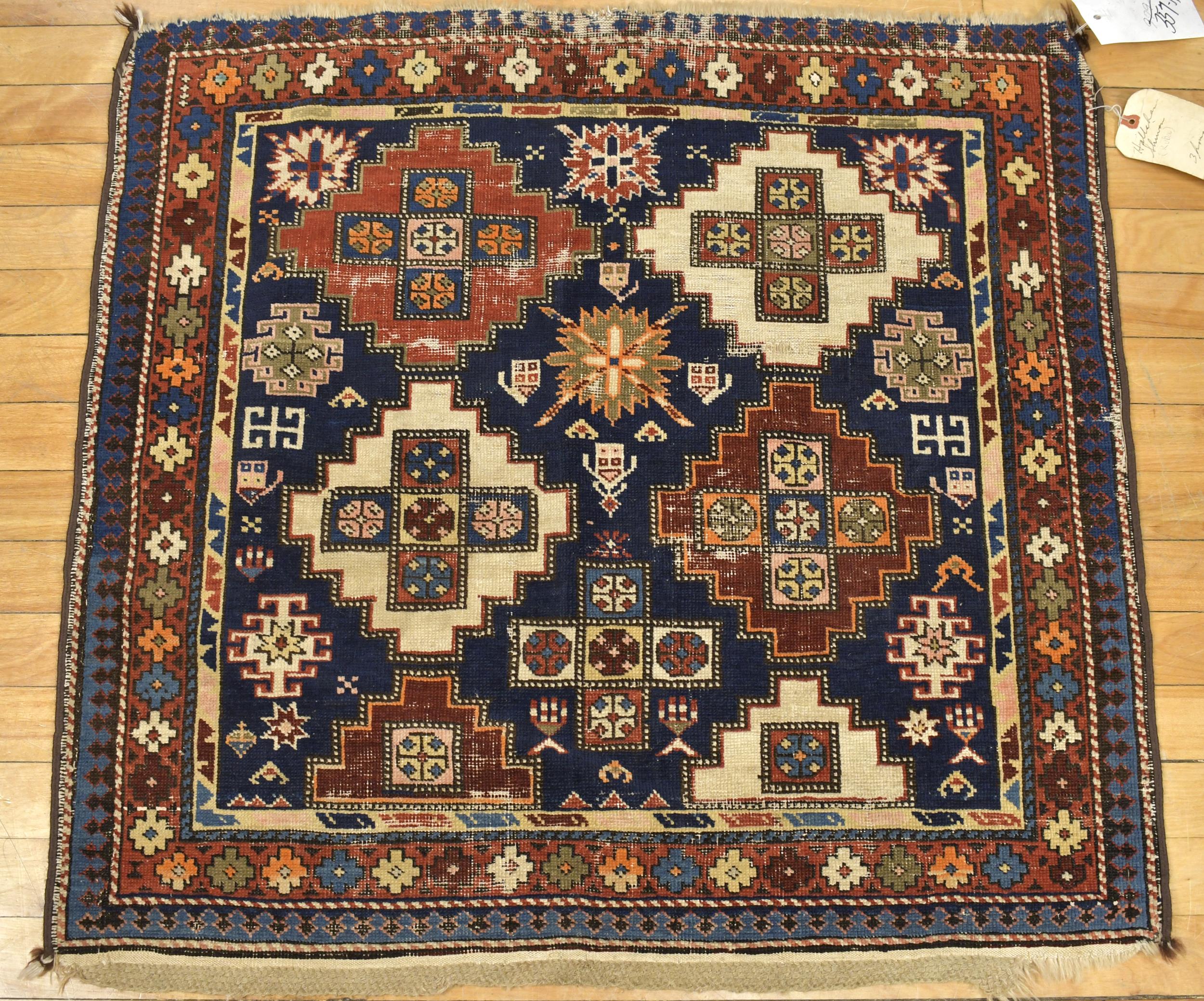 19TH C. ORIENTAL RUG MAT. A 19th