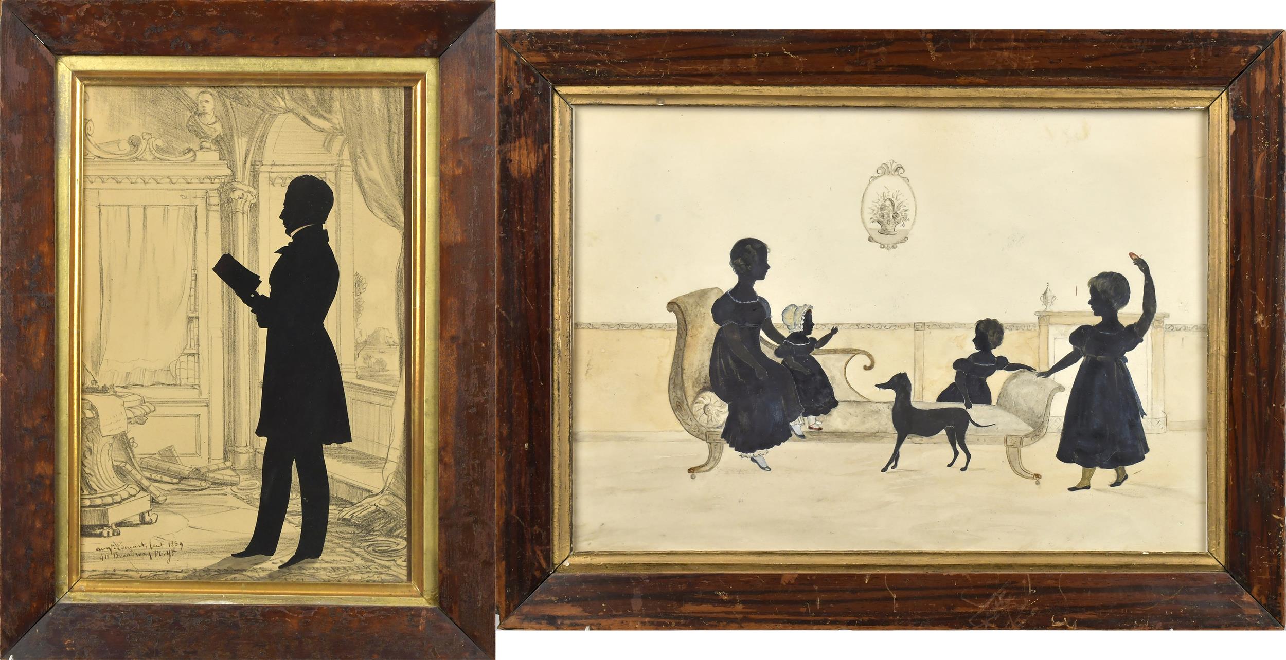 TWO EARLY 19TH C SILHOUETTES  3aab01