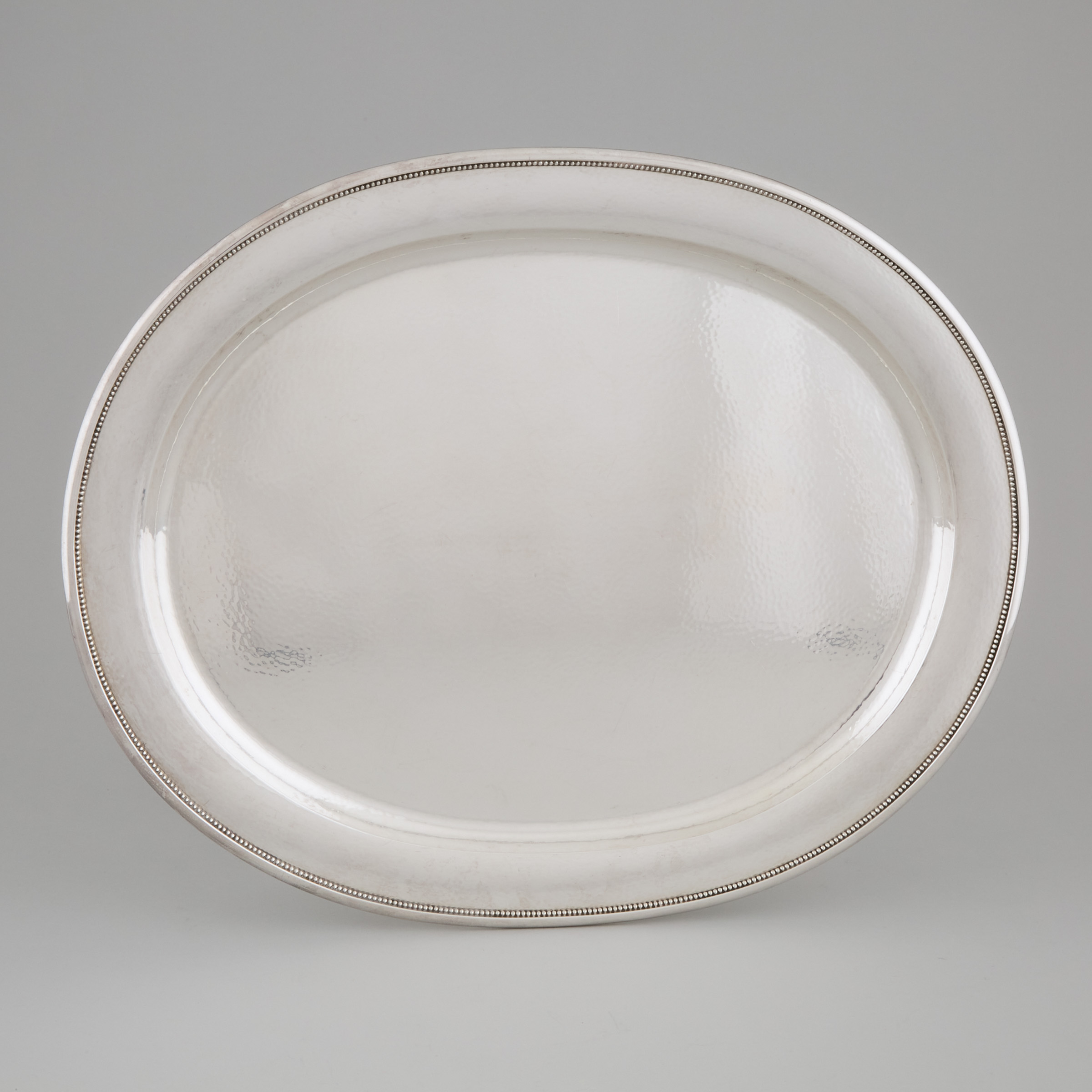 Danish Silver Oval Meat Platter,