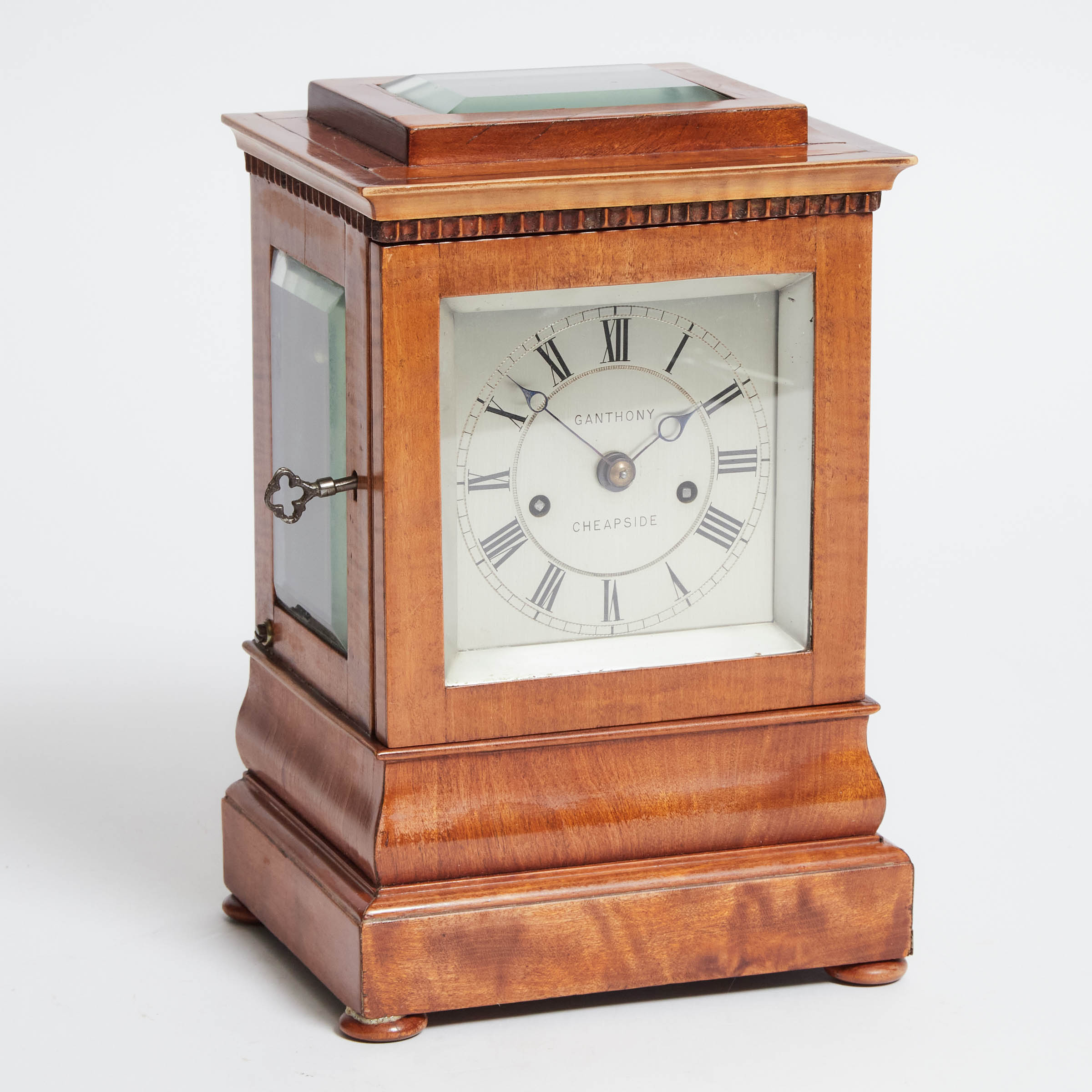 English Satinwood Table Clock  3aab63