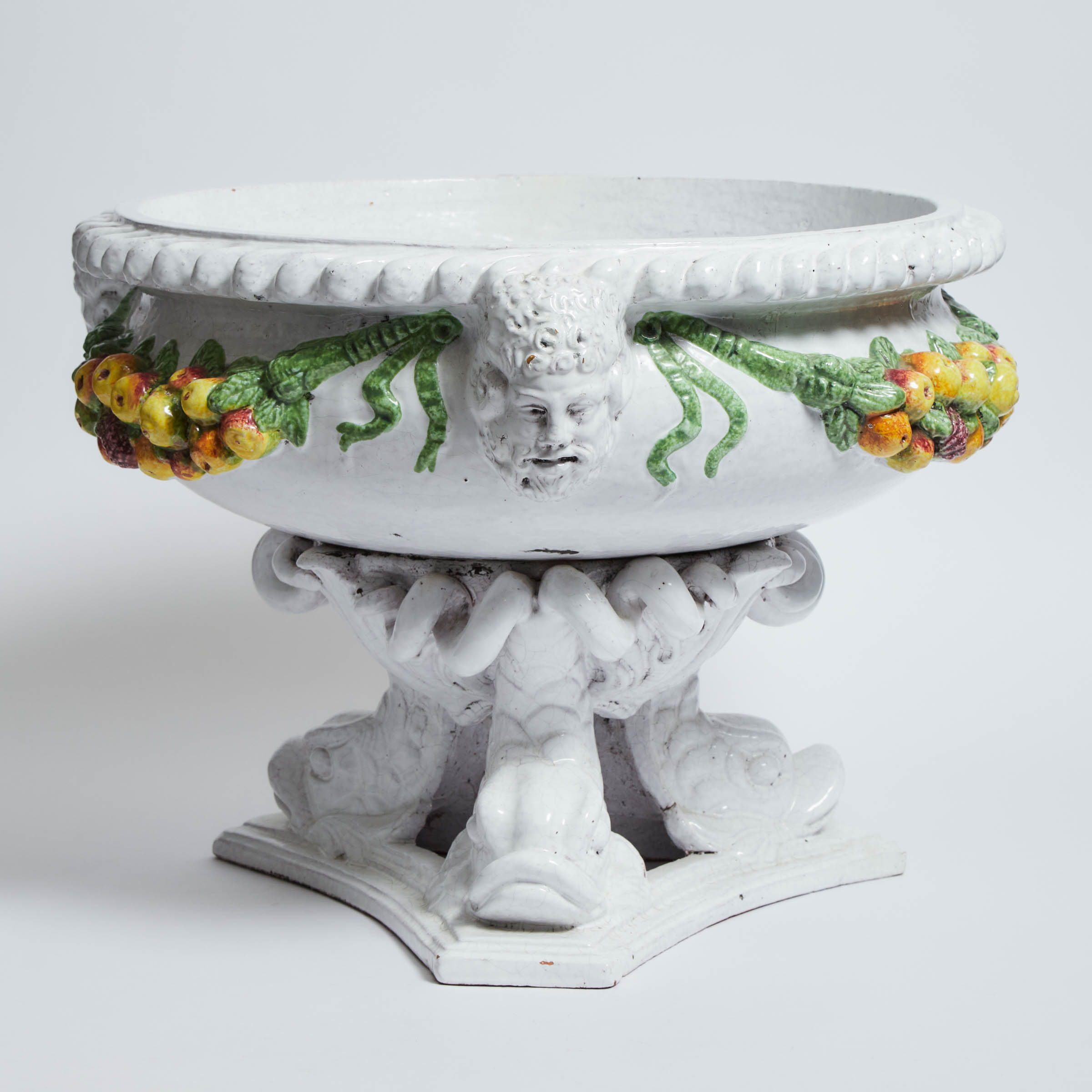 Large Italian Neoclassical Majolica