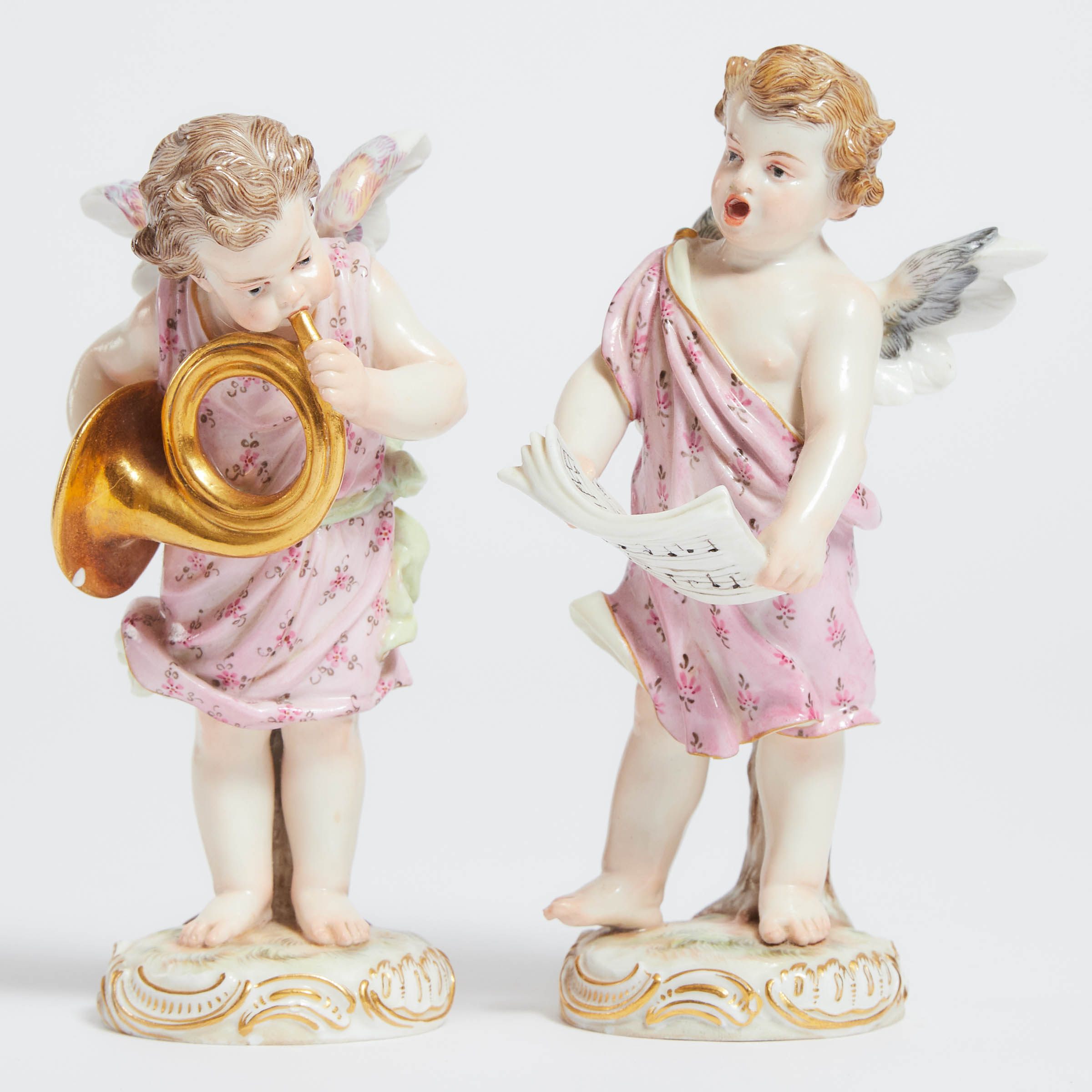 Pair of Meissen Figures of Cherub