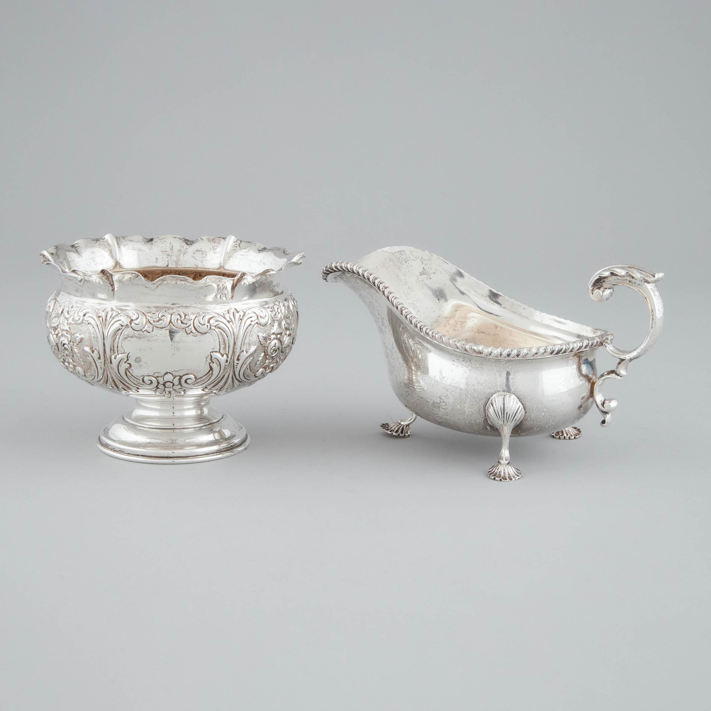 Edwardian Silver Footed Bowl and 3aabcd