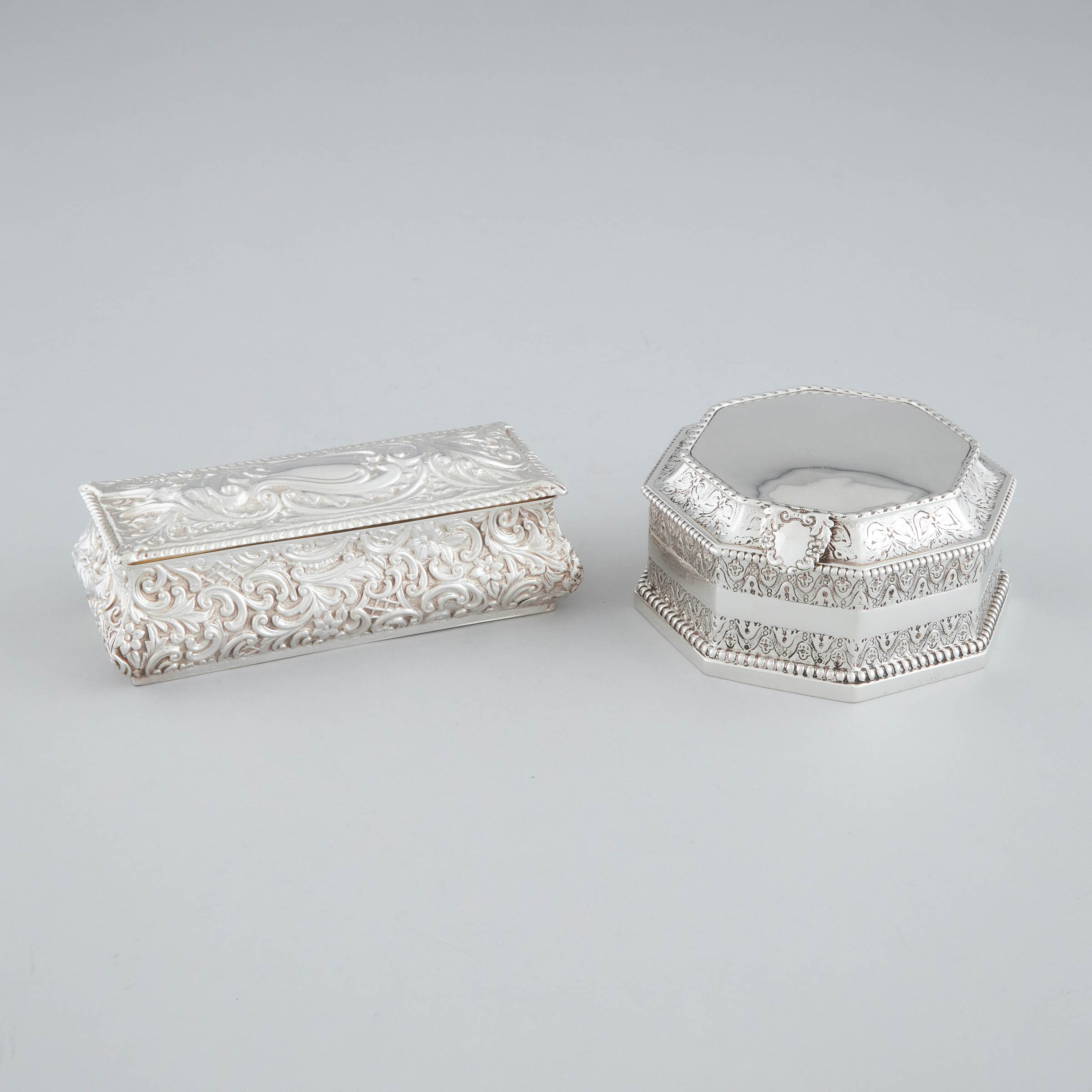 Two English Silver Rectangular 3aabd5