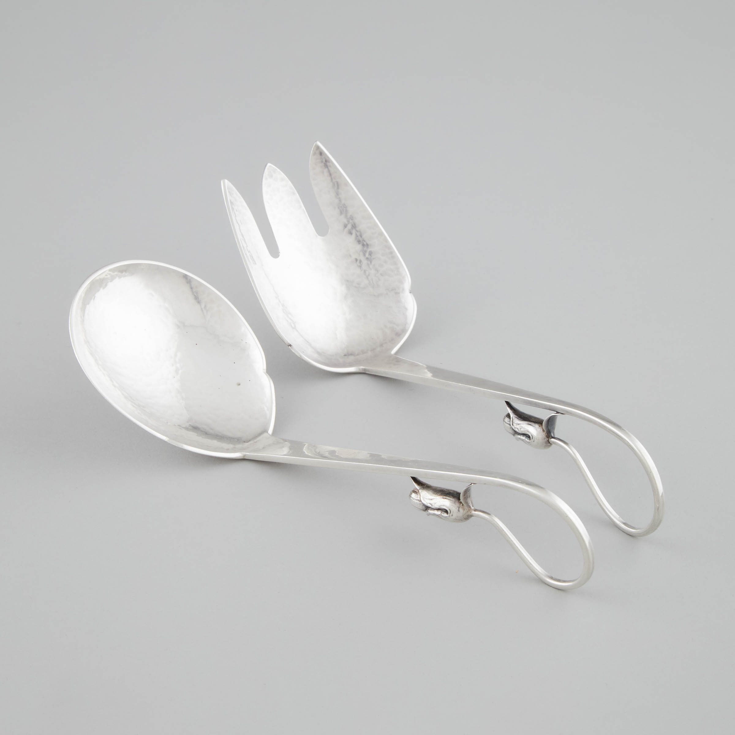 Pair of Canadian Silver Salad Servers  3aabf7