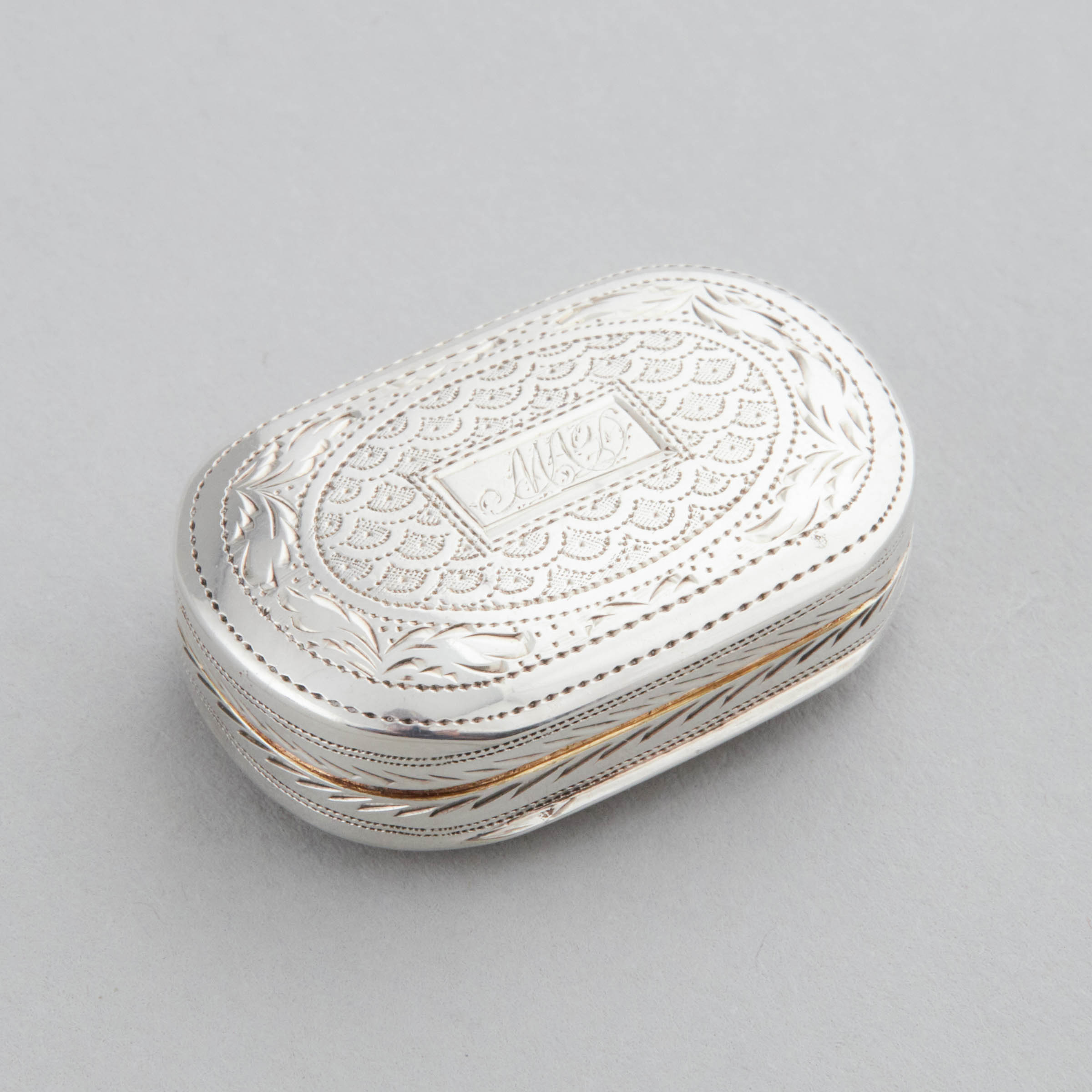 George III Silver Oval Vinaigrette  3aac1e