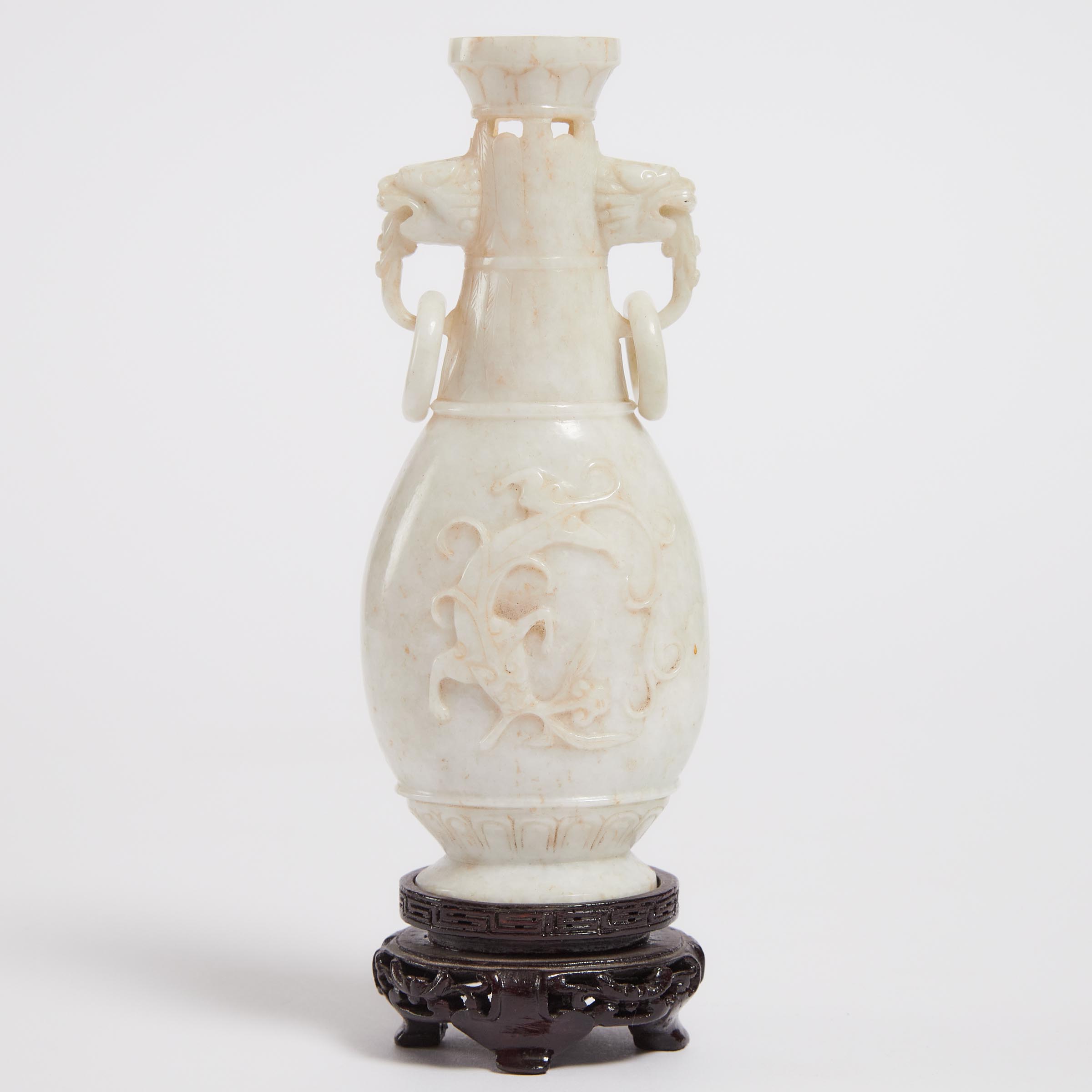 A Small Pale Hardstone Vase 19th 20th 3aacf1