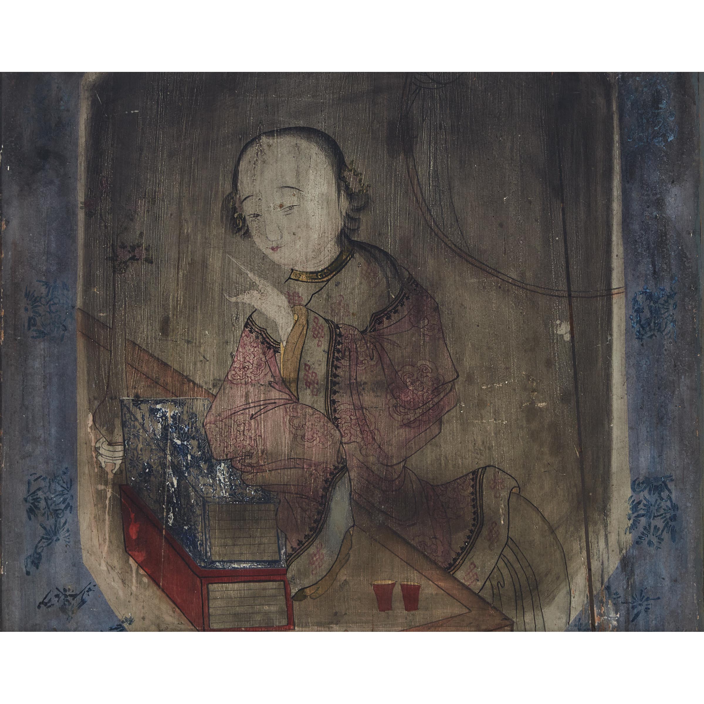 A Chinese Painting on Wood of a 3aad04