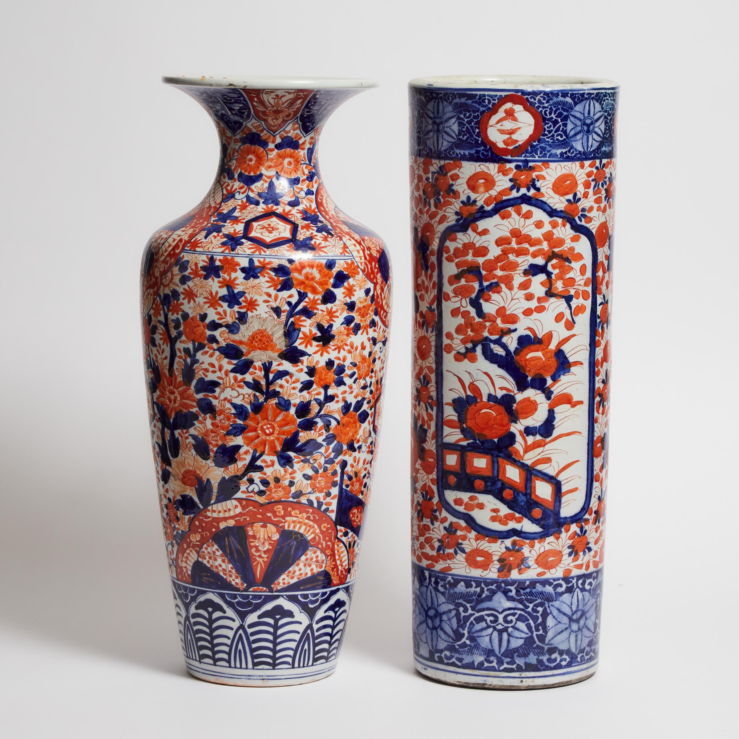A Large Imari Porcelain Vase Together 3aad28