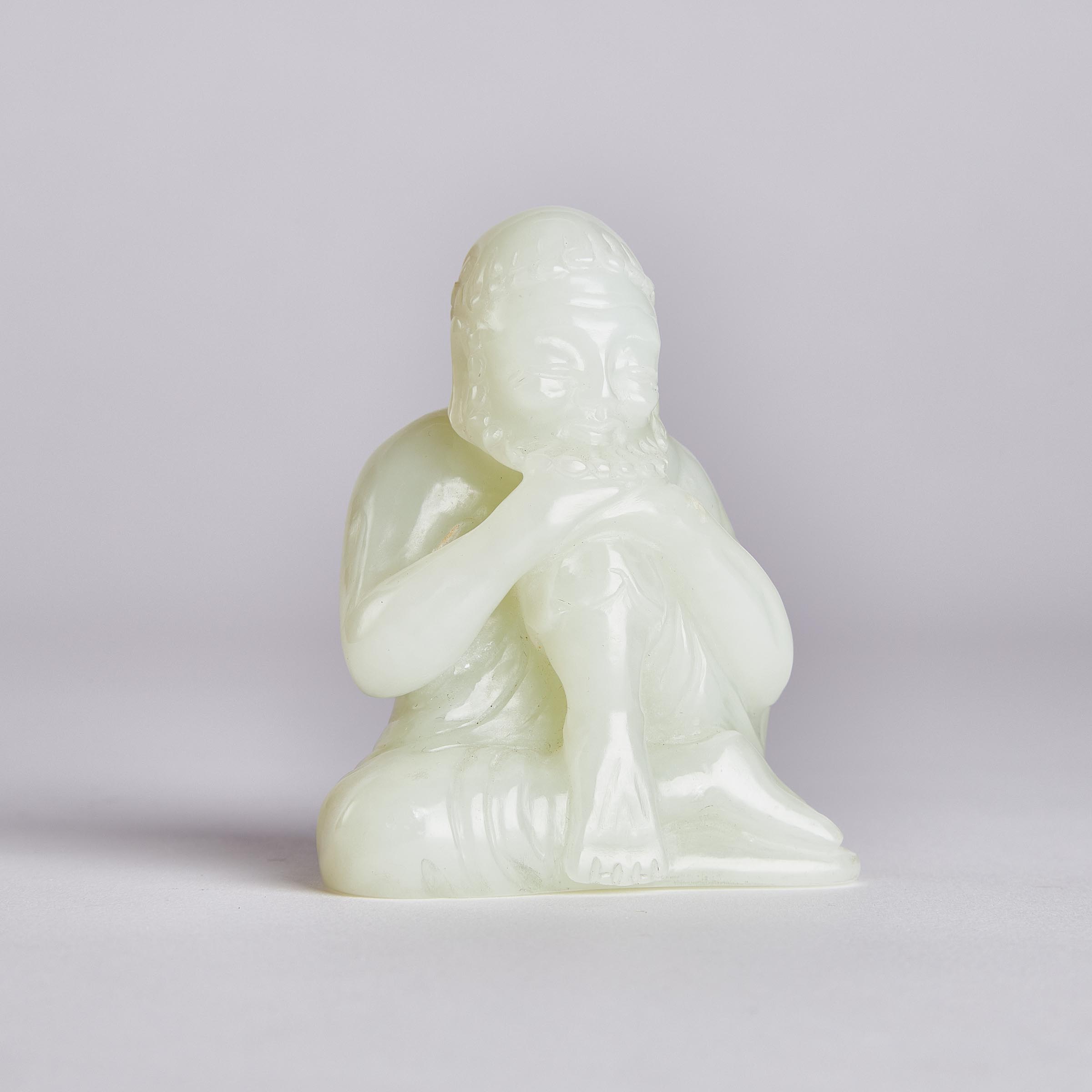 A White Jade Figure of a Luohan  3aad24