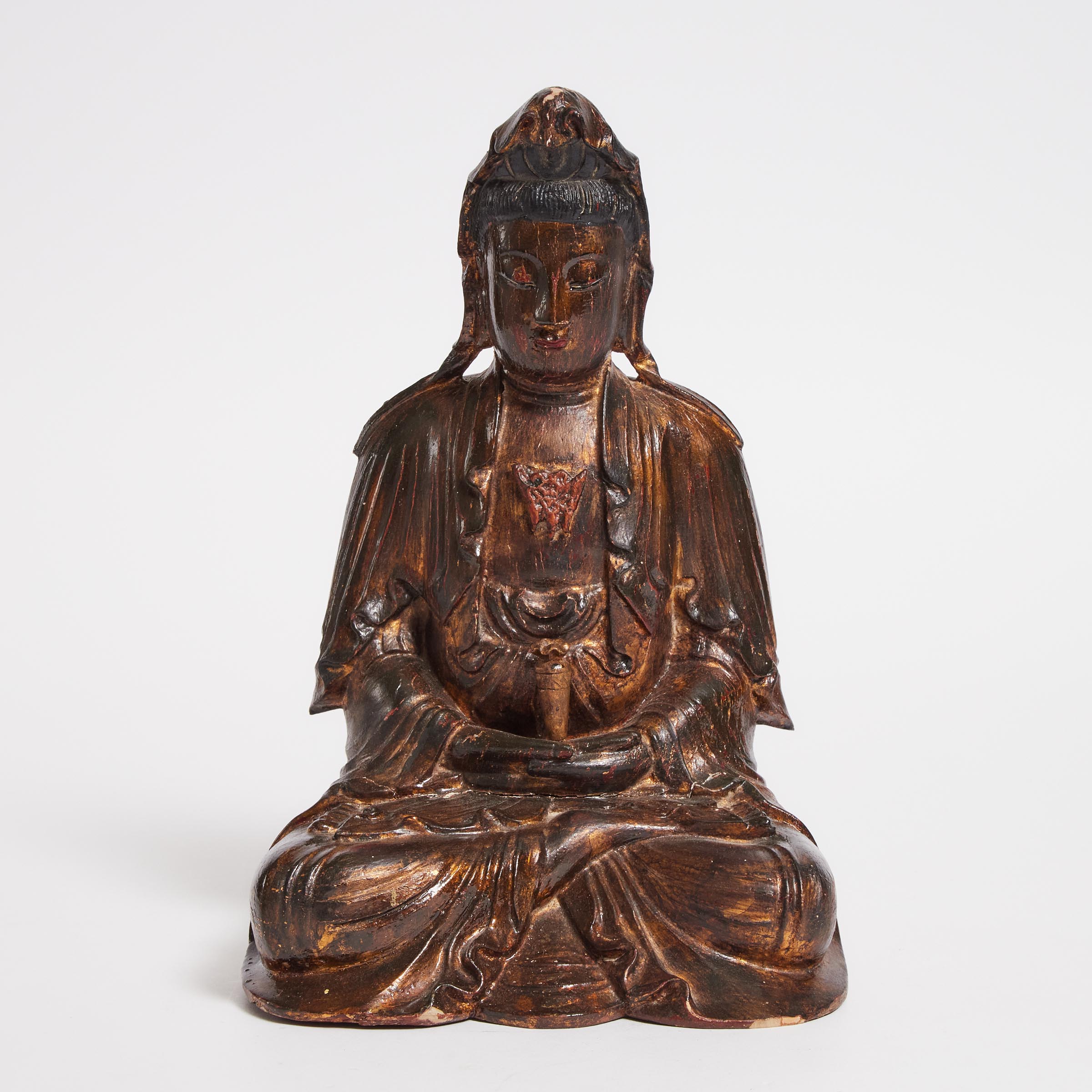 A Lacquered Wood Figure of Guanyin  3aad47