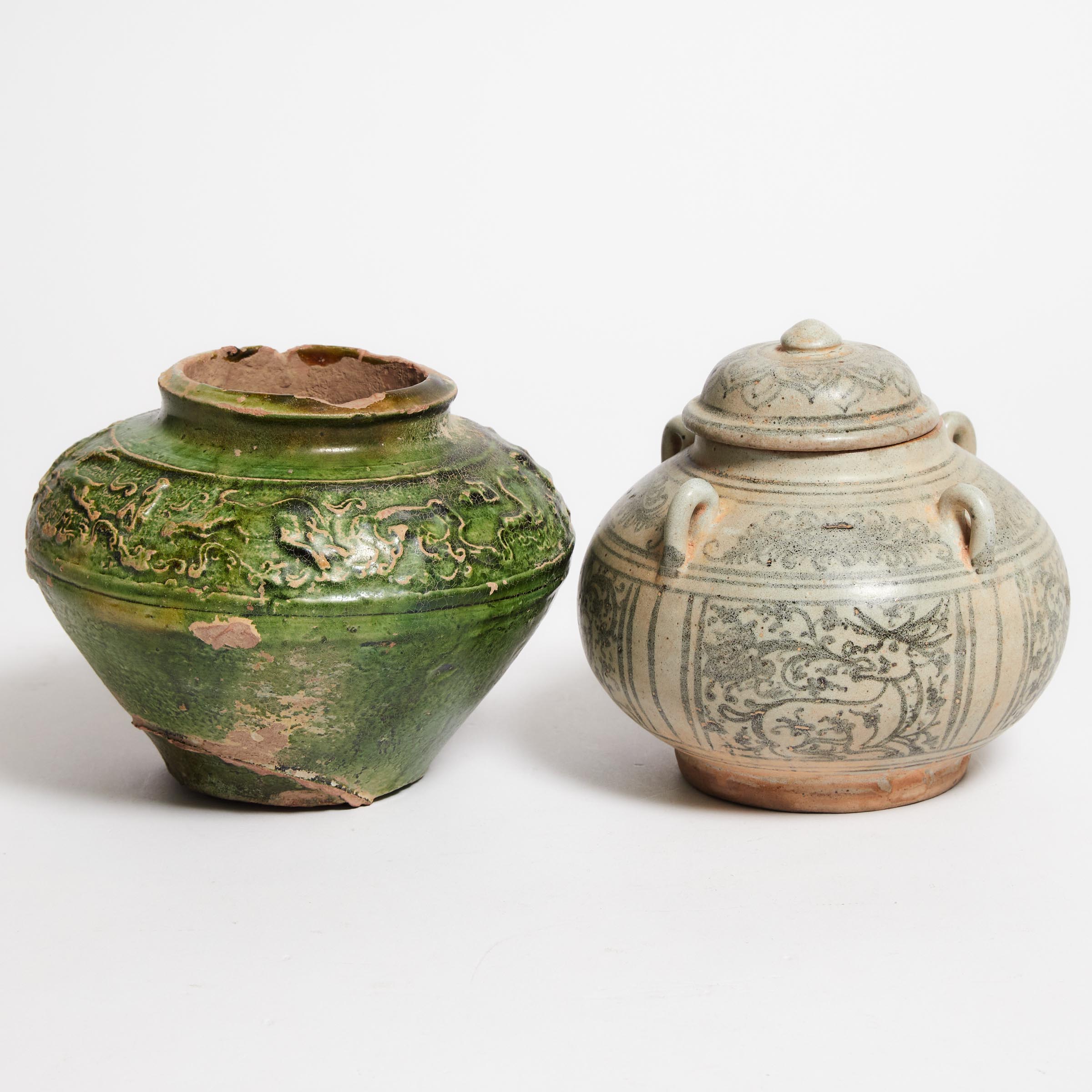 A Chinese Green-Glazed Pottery