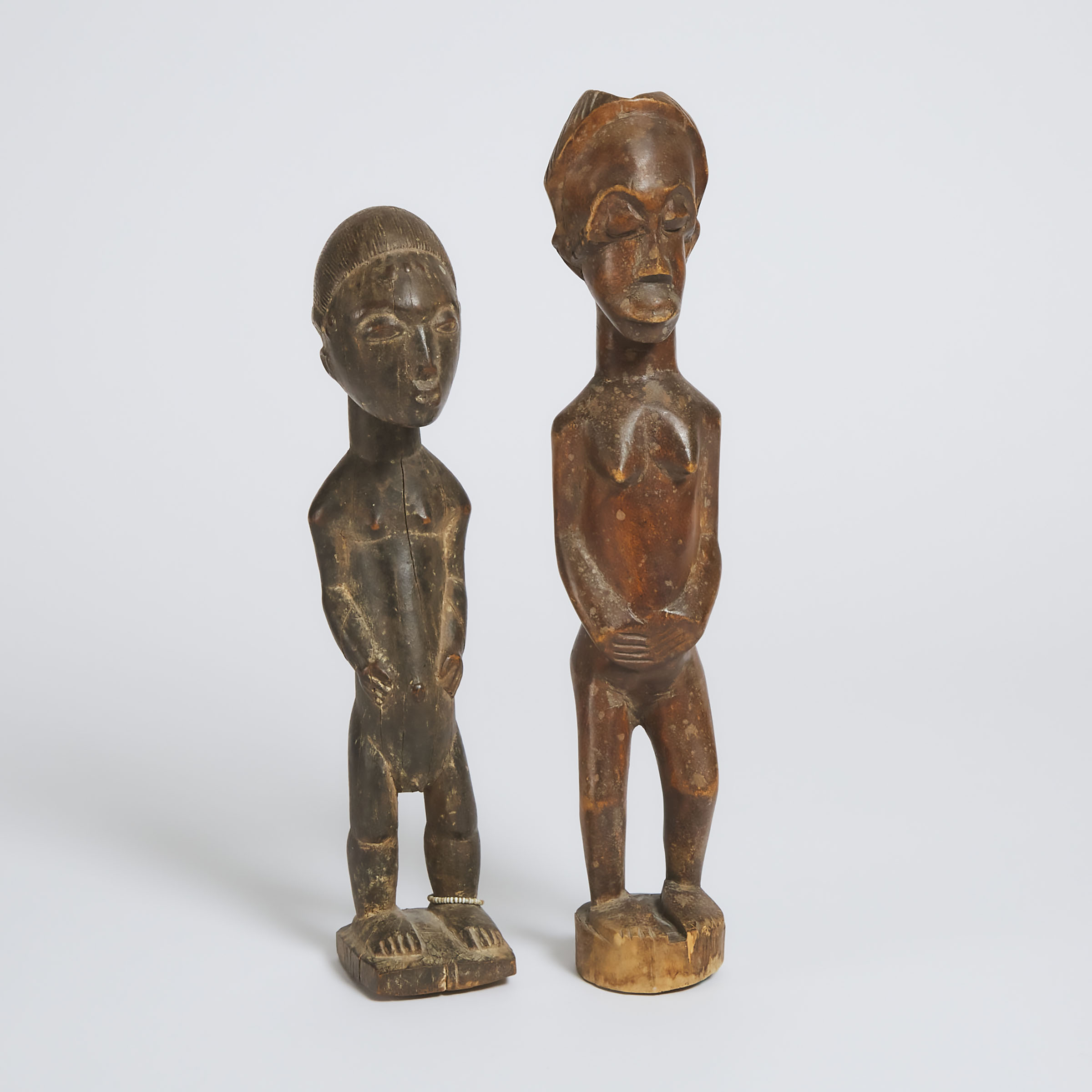 Two Baule Figures Ivory Coast  3aadfb