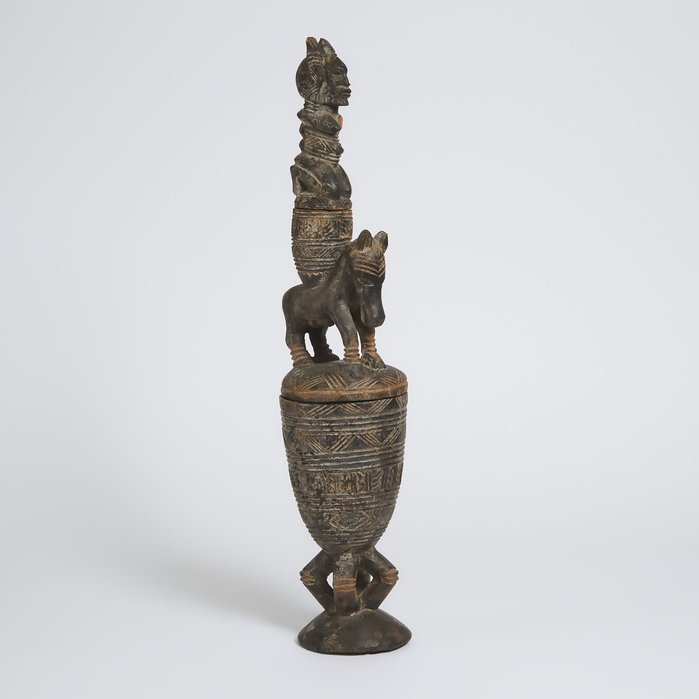 Dogon Three Piece Lidded Vessel  3aae05