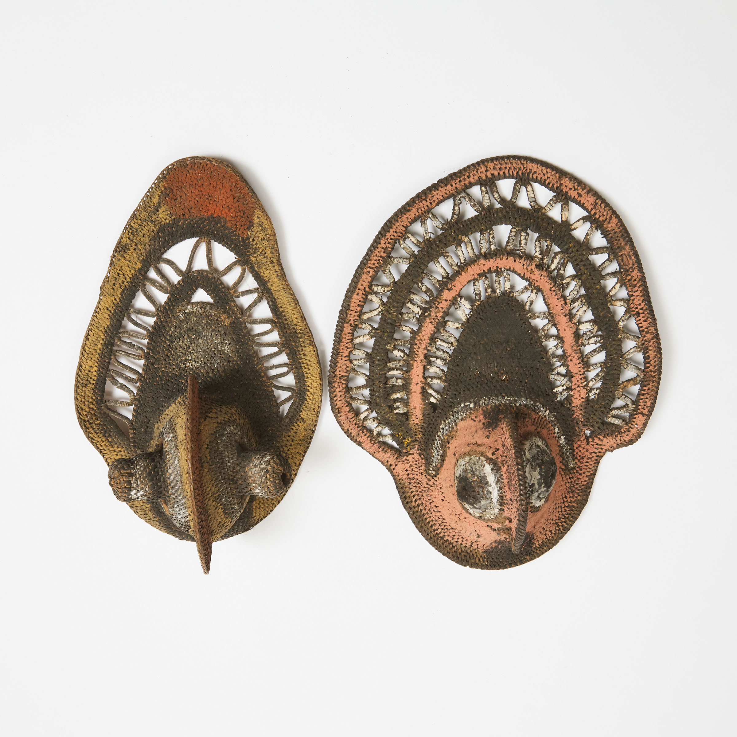 Two Abelam Yam Masks, Sepik River,