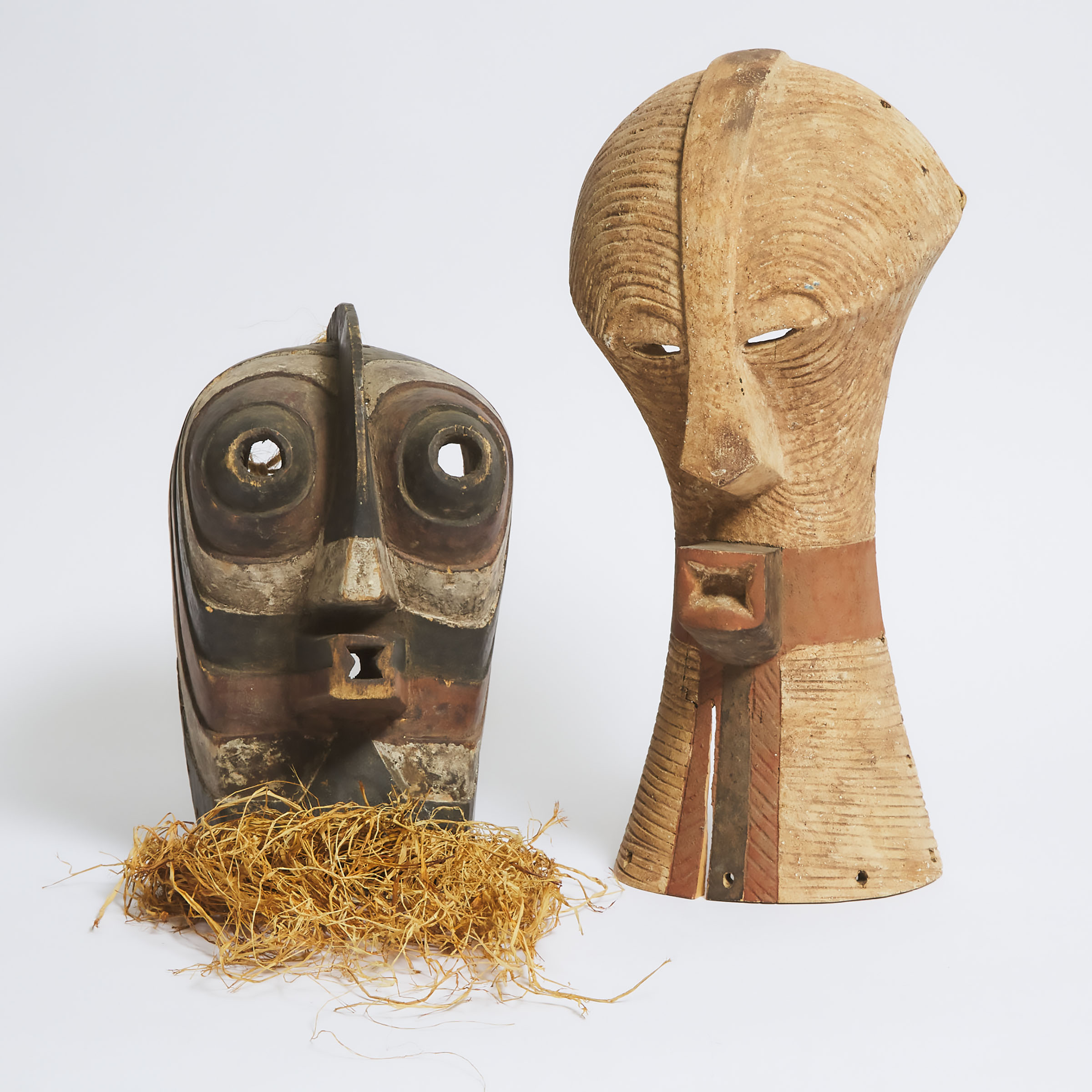 Two Songye Kifwebe Masks, Democratic