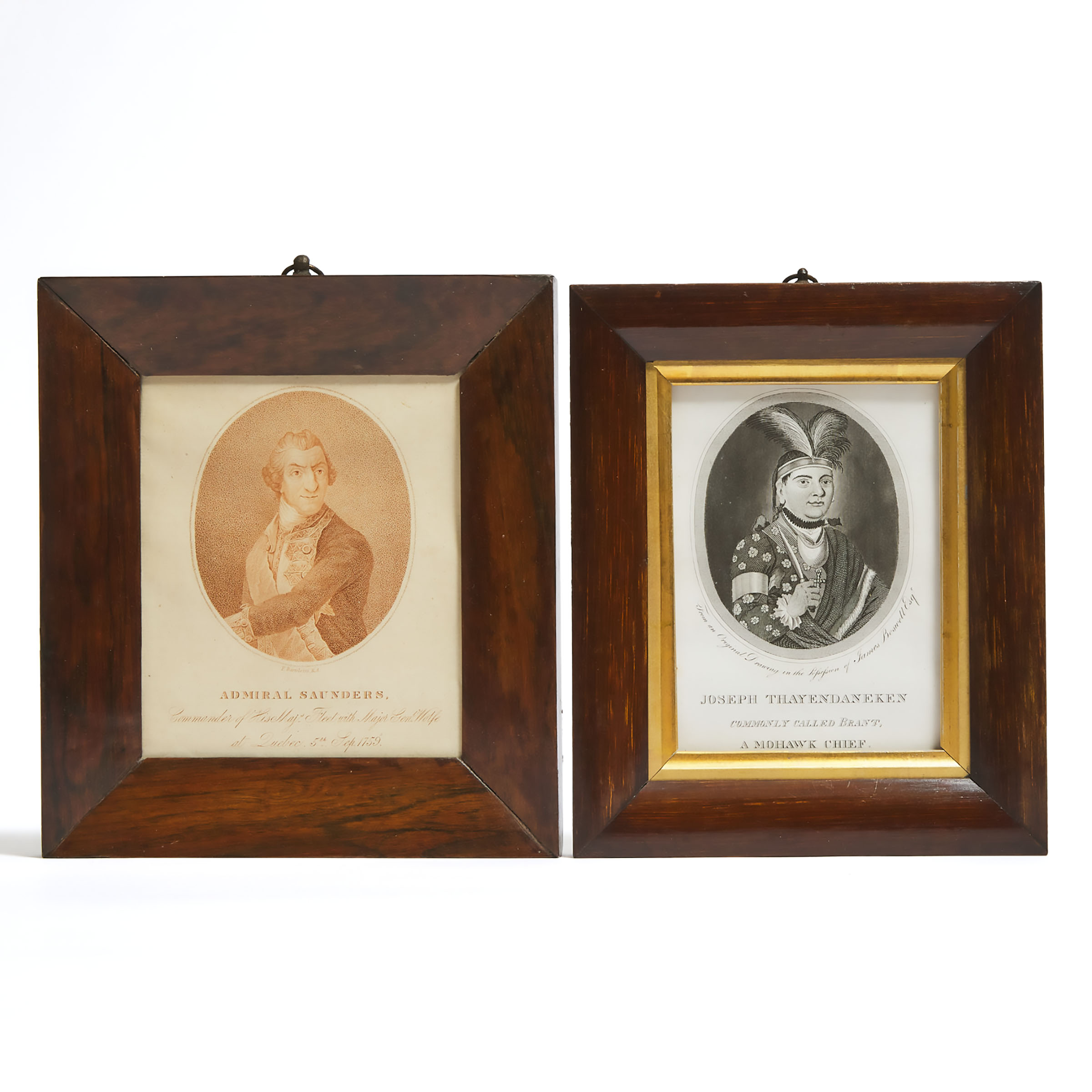 Two Engraved Portraits of Notable