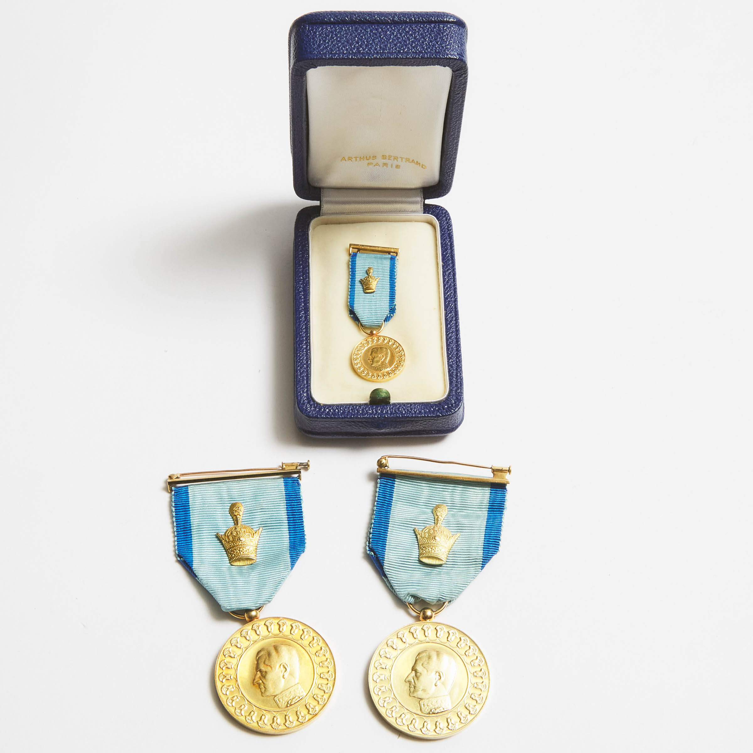Three Gold Medals Commemorating