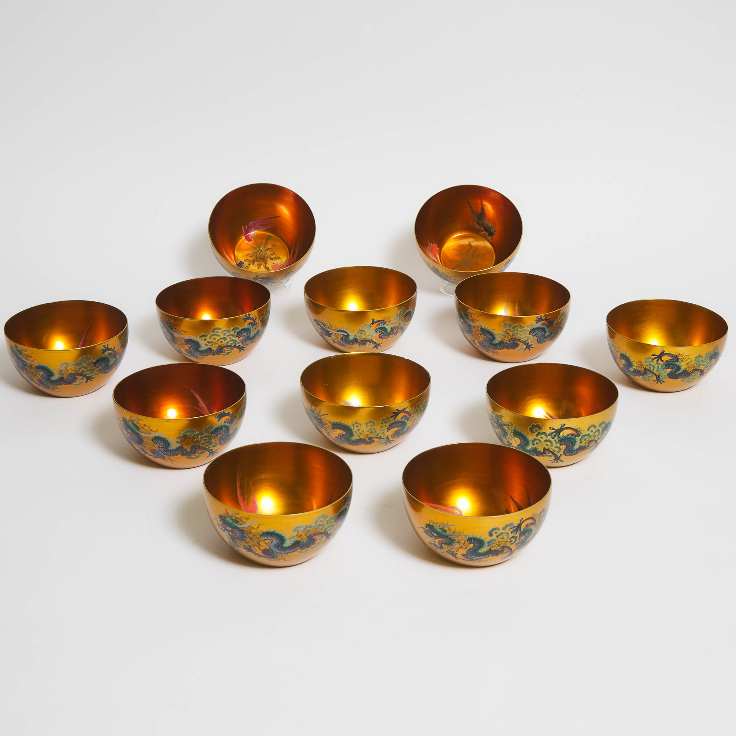 Set of 12 Chinese Lacquer Finger 3aaeb8