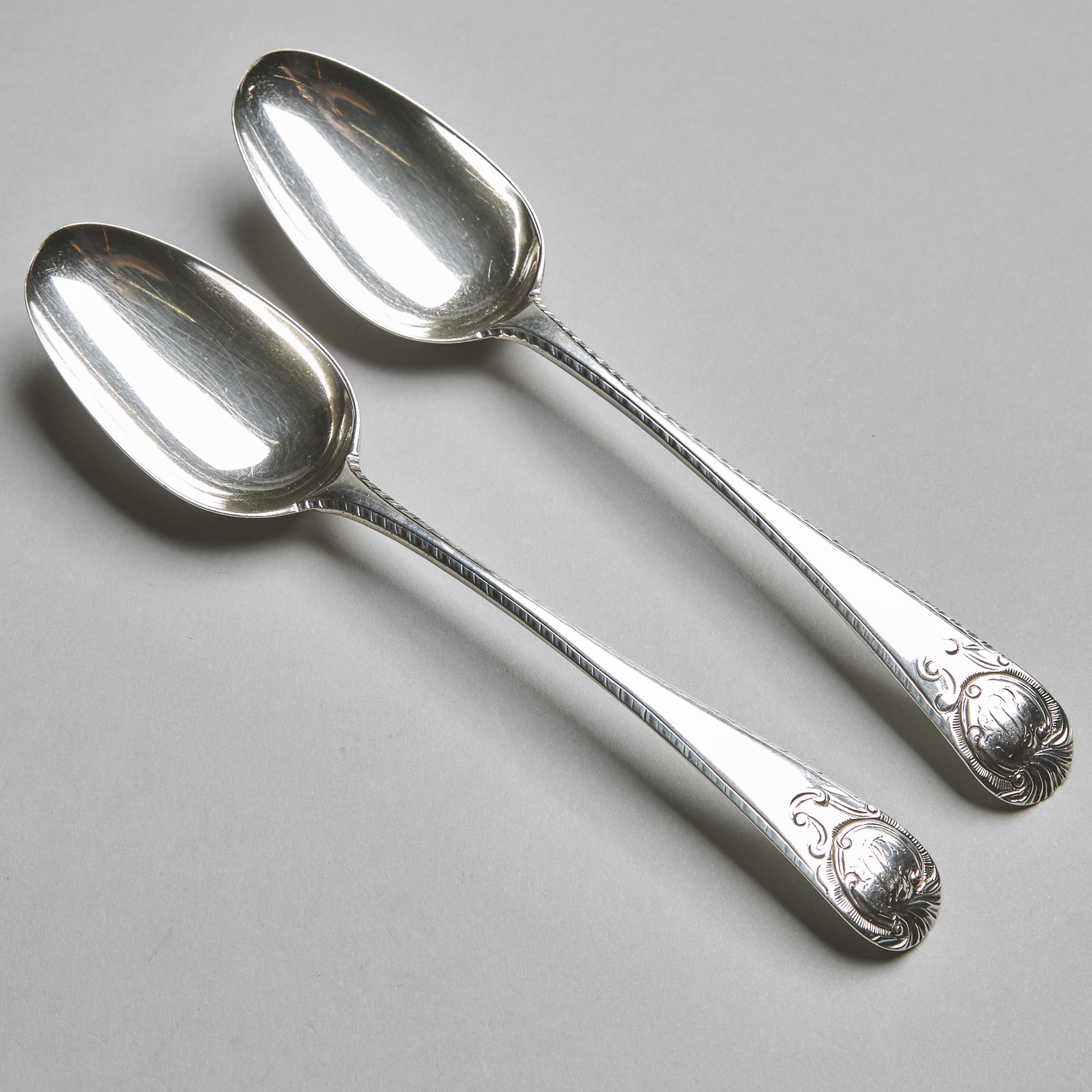 Pair of George III Silver Feather