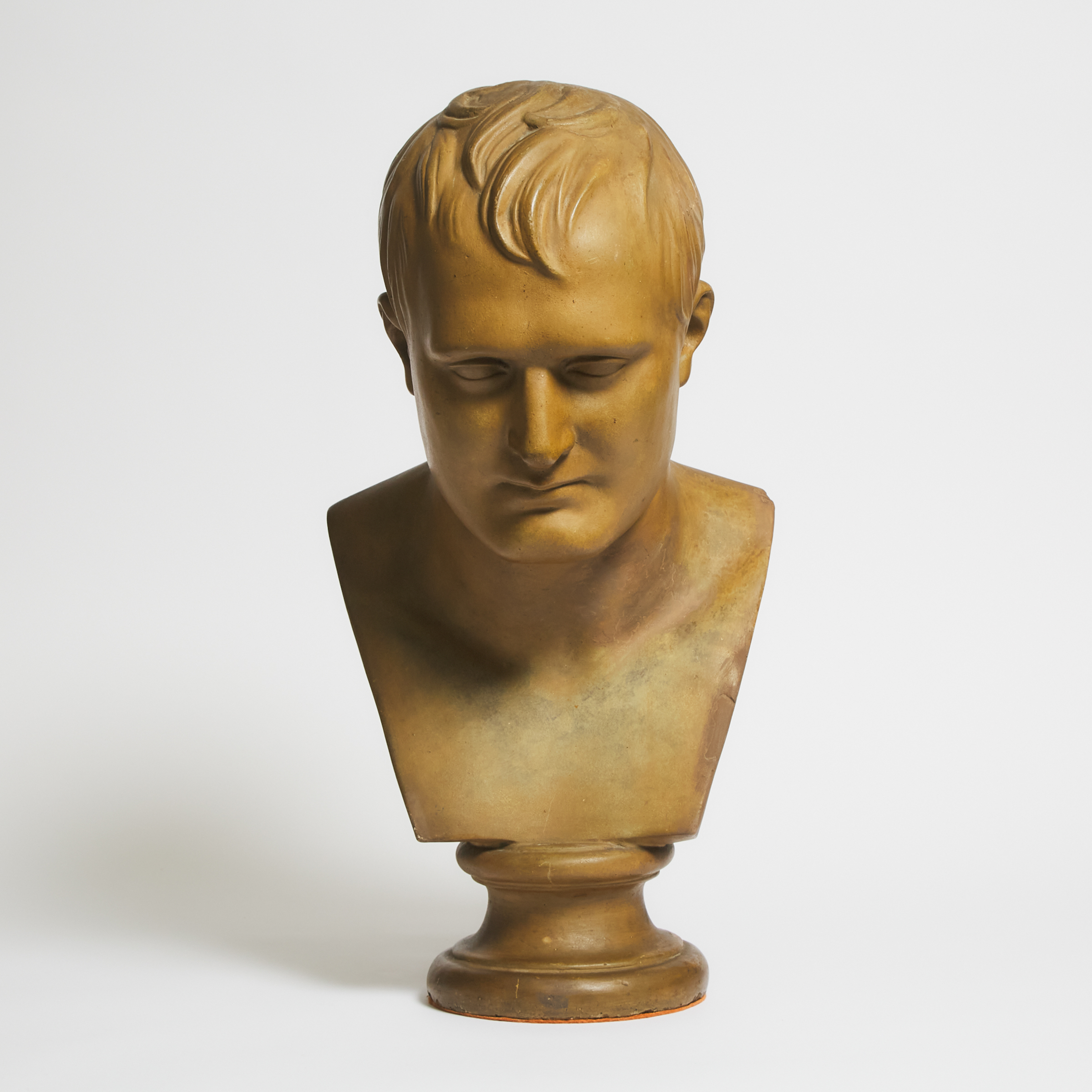 Large Patinated Plaster Bust of