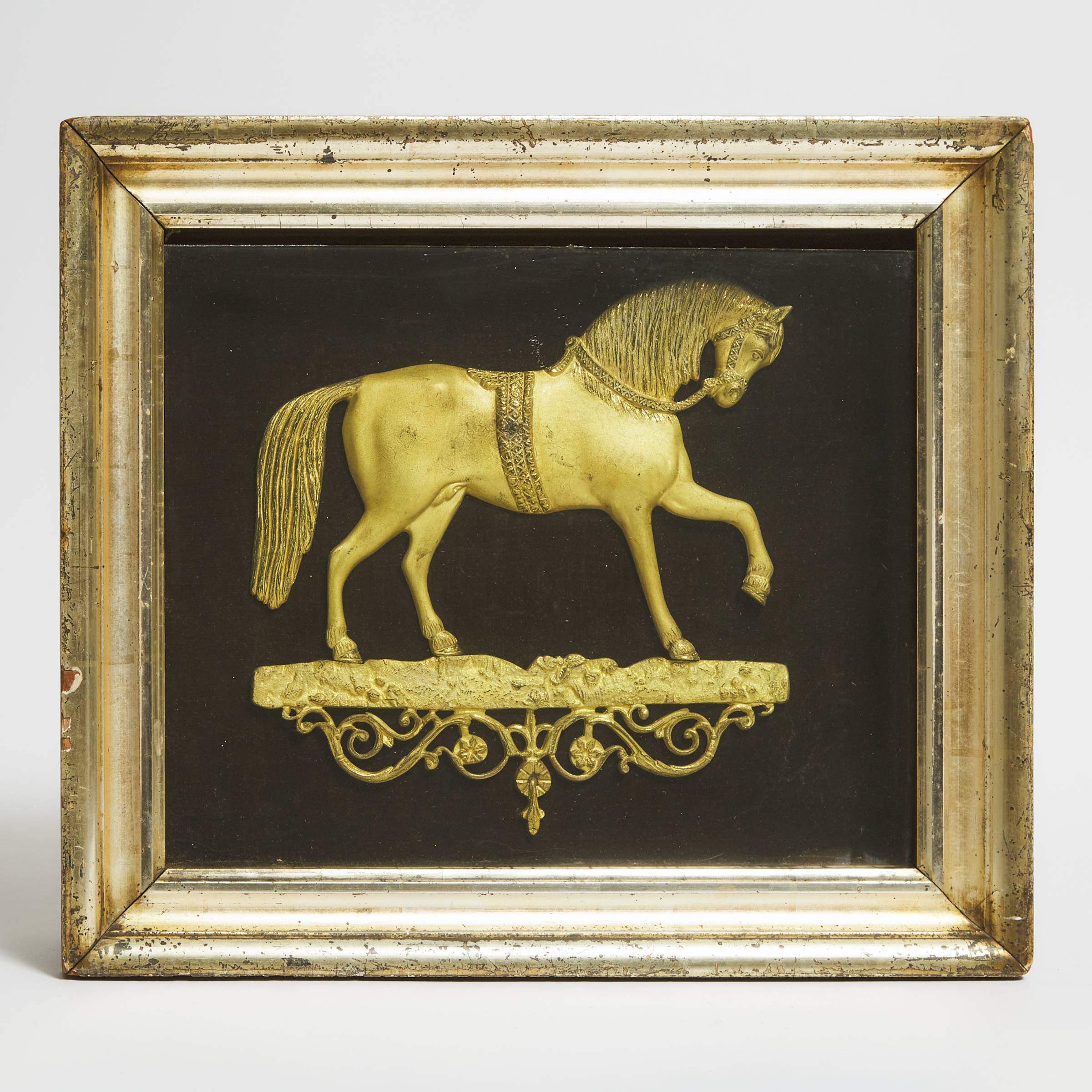 Victorian Shadow Box Framed Gilt Bronze