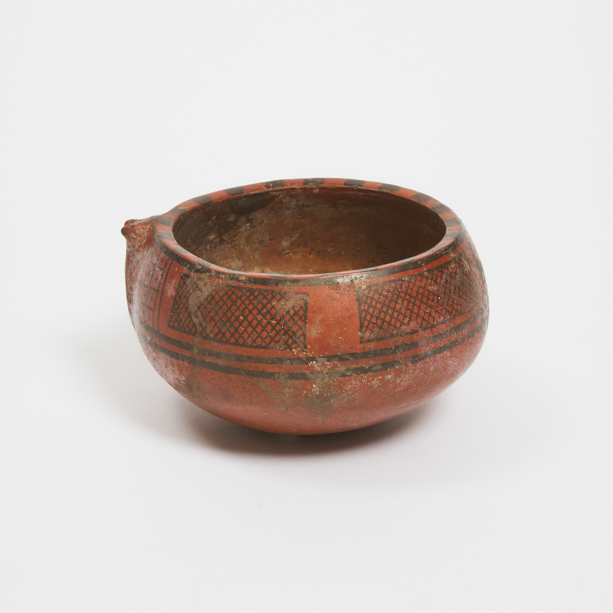 Pre Columbian Redware Pottery Bowl 3aafc4