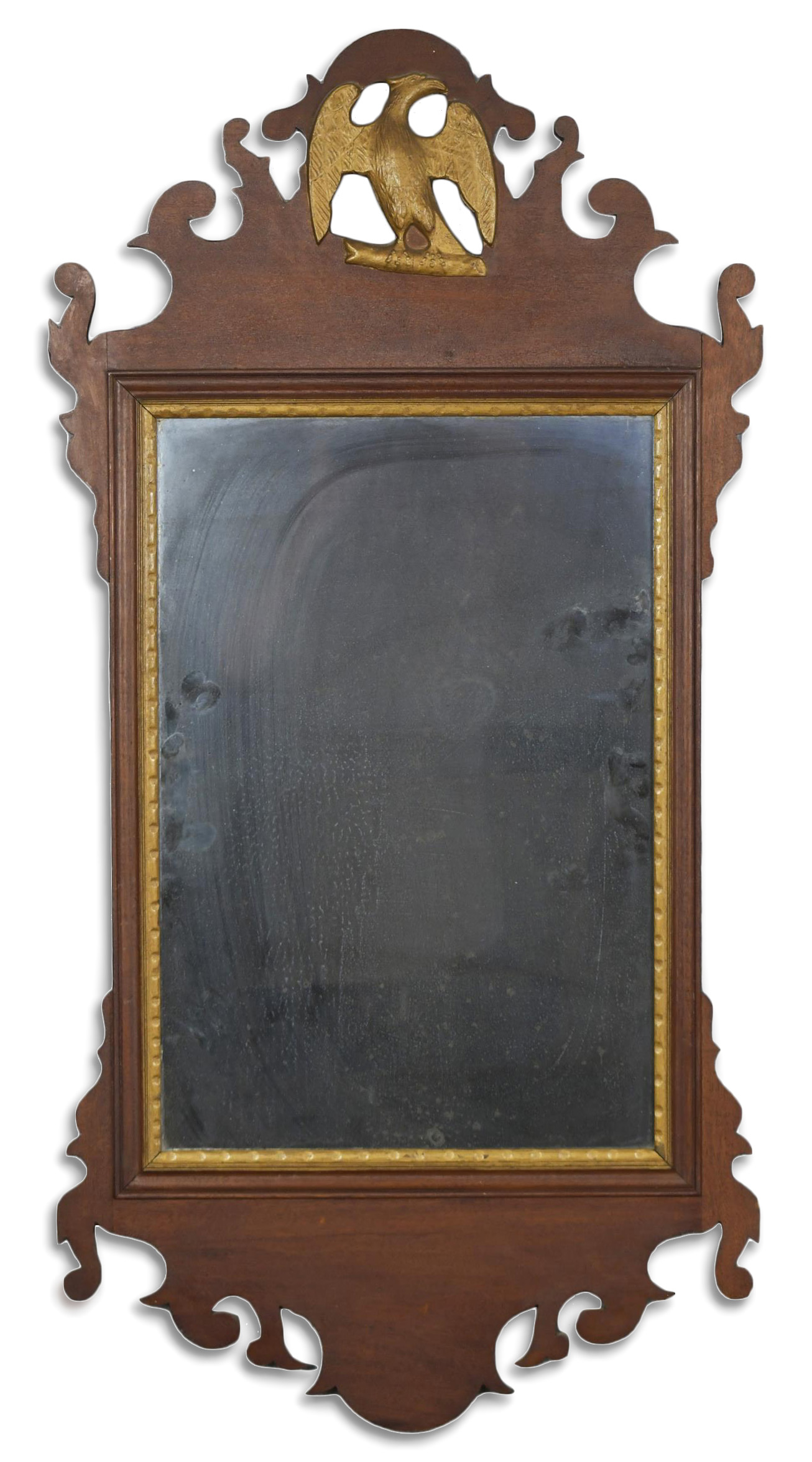 UNTOUCHED CHIPPENDALE WALL MIRROR,