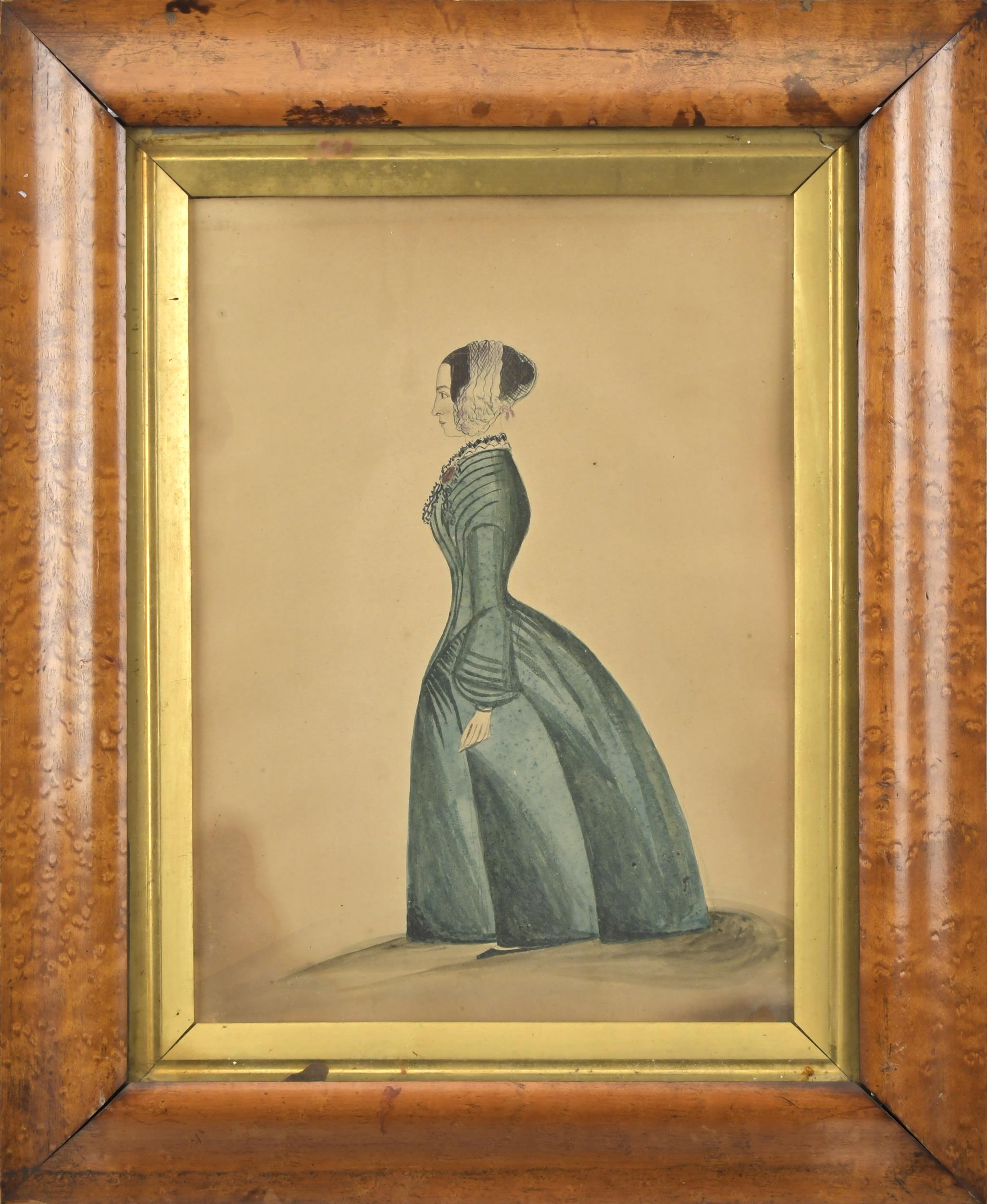 ANTIQUE WATERCOLOR, FULL LENGTH
