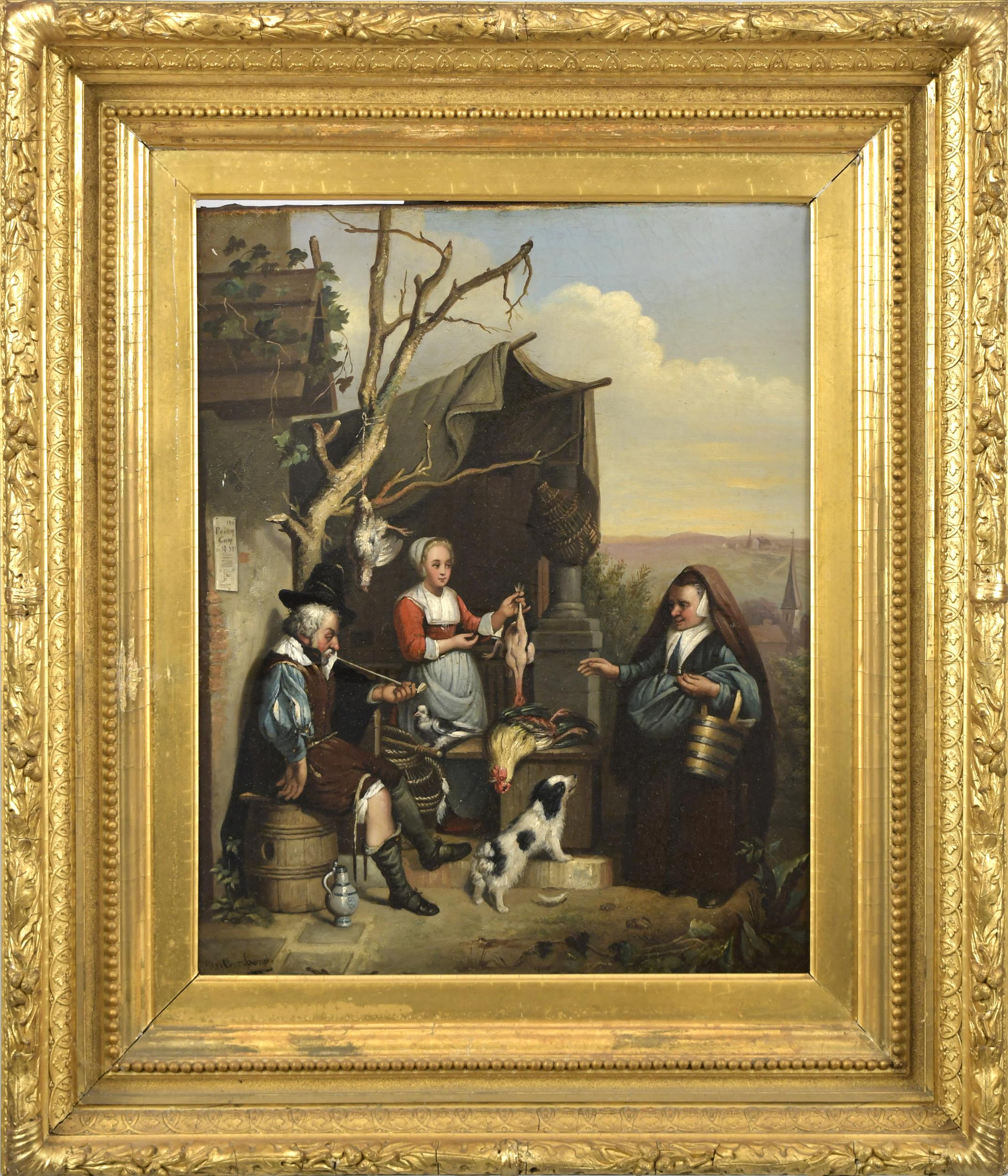 19TH C EUROPEAN SCHOOL ON CANVAS  3ab046