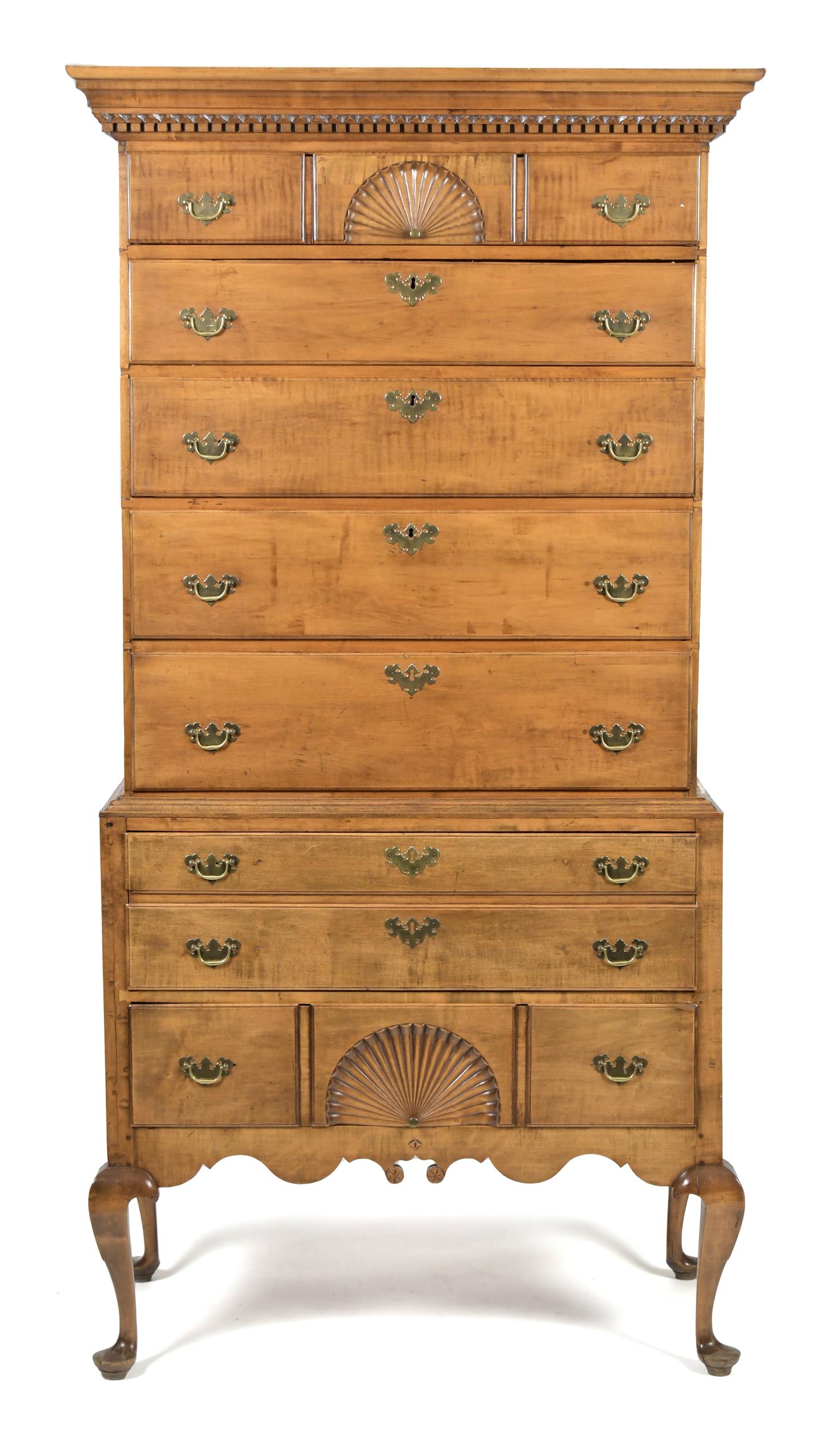 NH DUNLAP WORKSHOP QUEEN ANNE HIGHBOY,