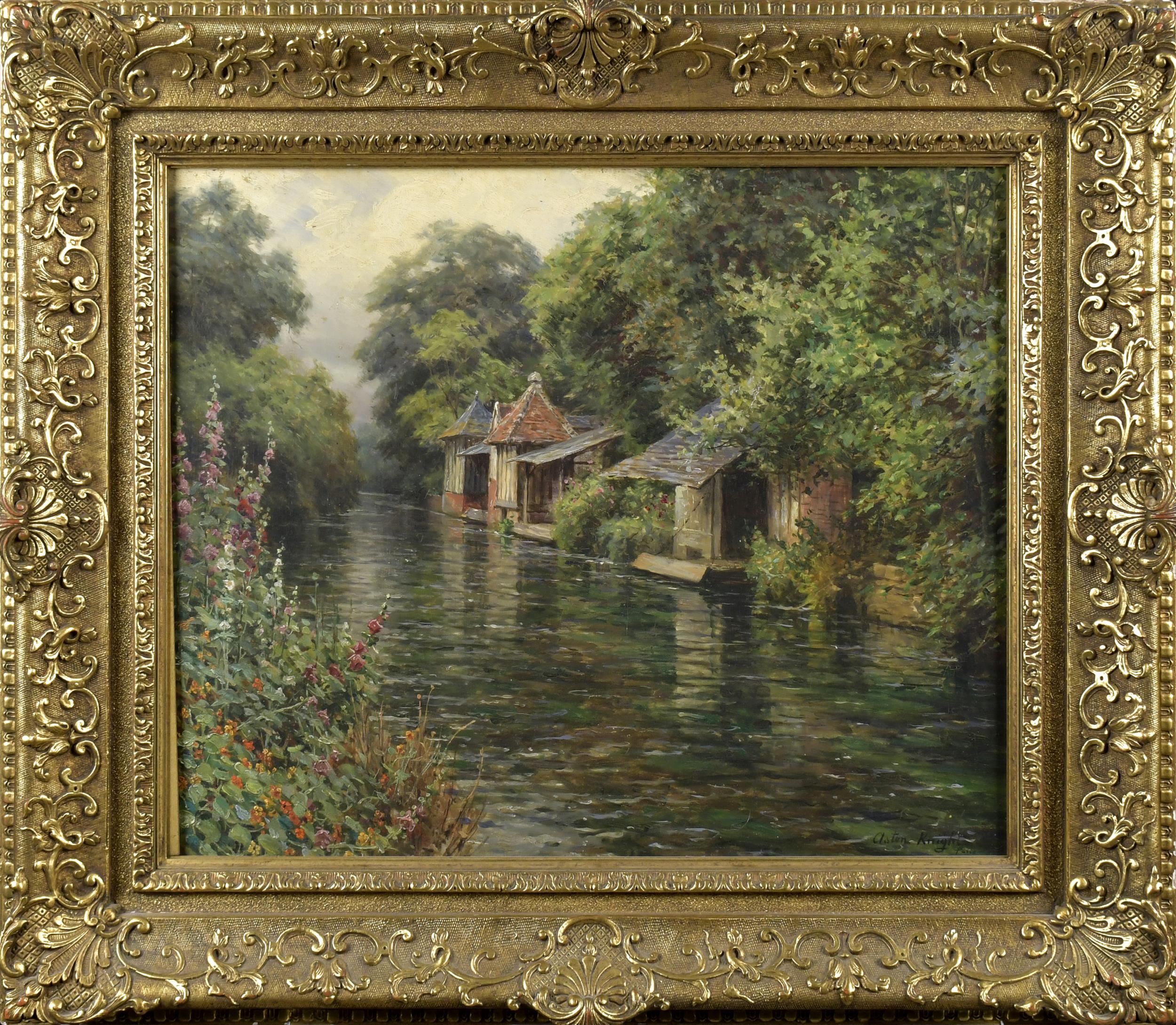 LOUIS ASTON KNIGHT OIL RIVER LANDSCAPE  3ab060