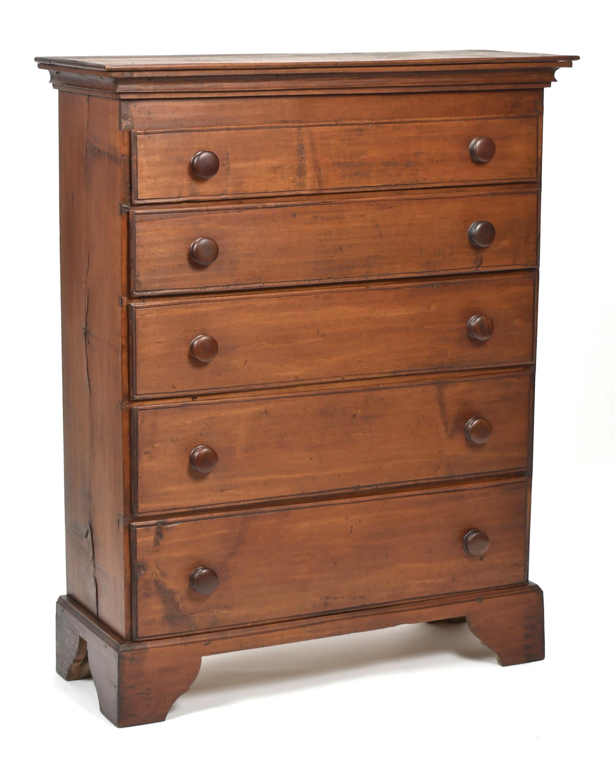 18TH C. COUNTRY CHIPPENDALE TALL