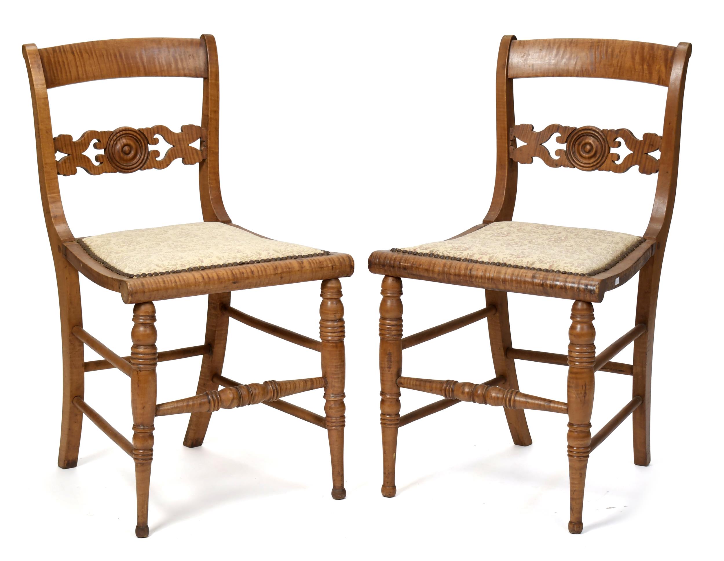 PAIR OF 19TH C TIGER MAPLE CLASSICAL 3ab0c8