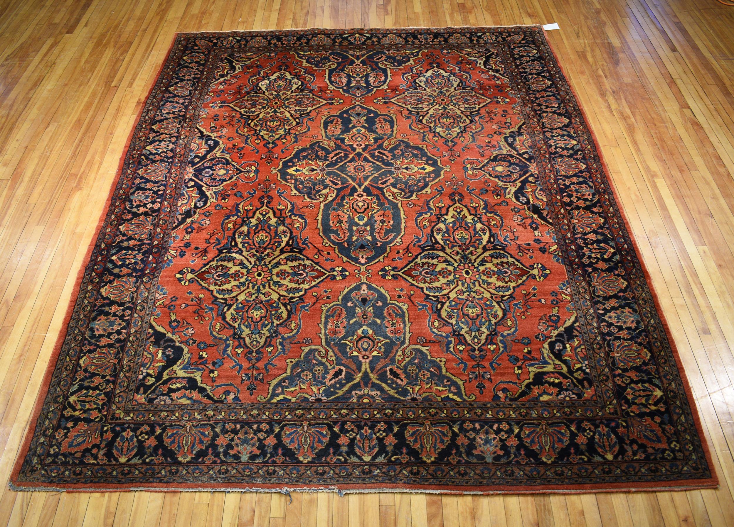 ROOM SIZE ANTIQUE ORIENTAL RUG,